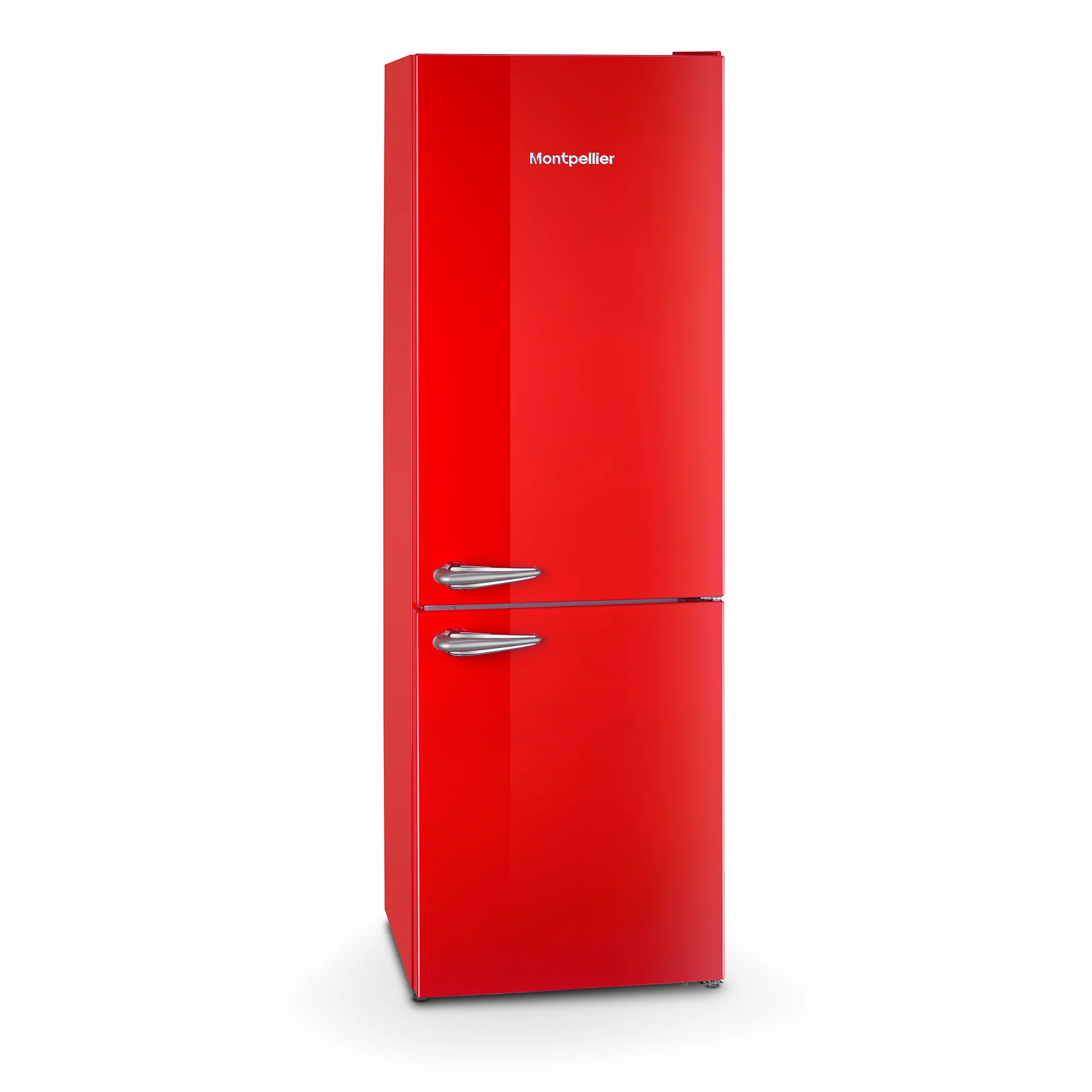 Montpellier MAB386ER - 60/40 Red Retro No Frost Fridge Freezer - 186cm Tall - E Energy Rating - Image 3