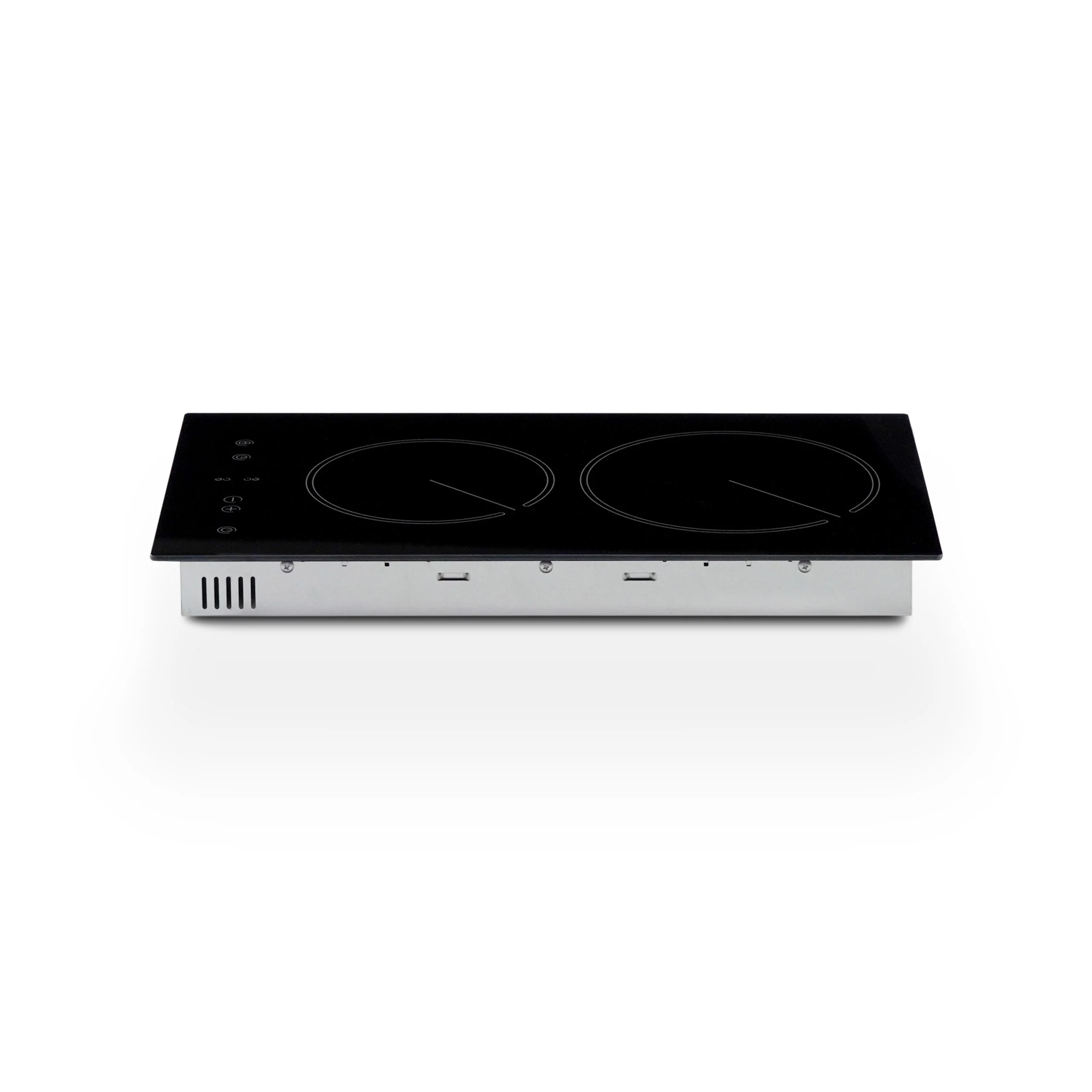 Montpellier MCH29 - Black 2 Zone Ceramic Domino Hob - 55mm Height - Glass Surface - Image 2