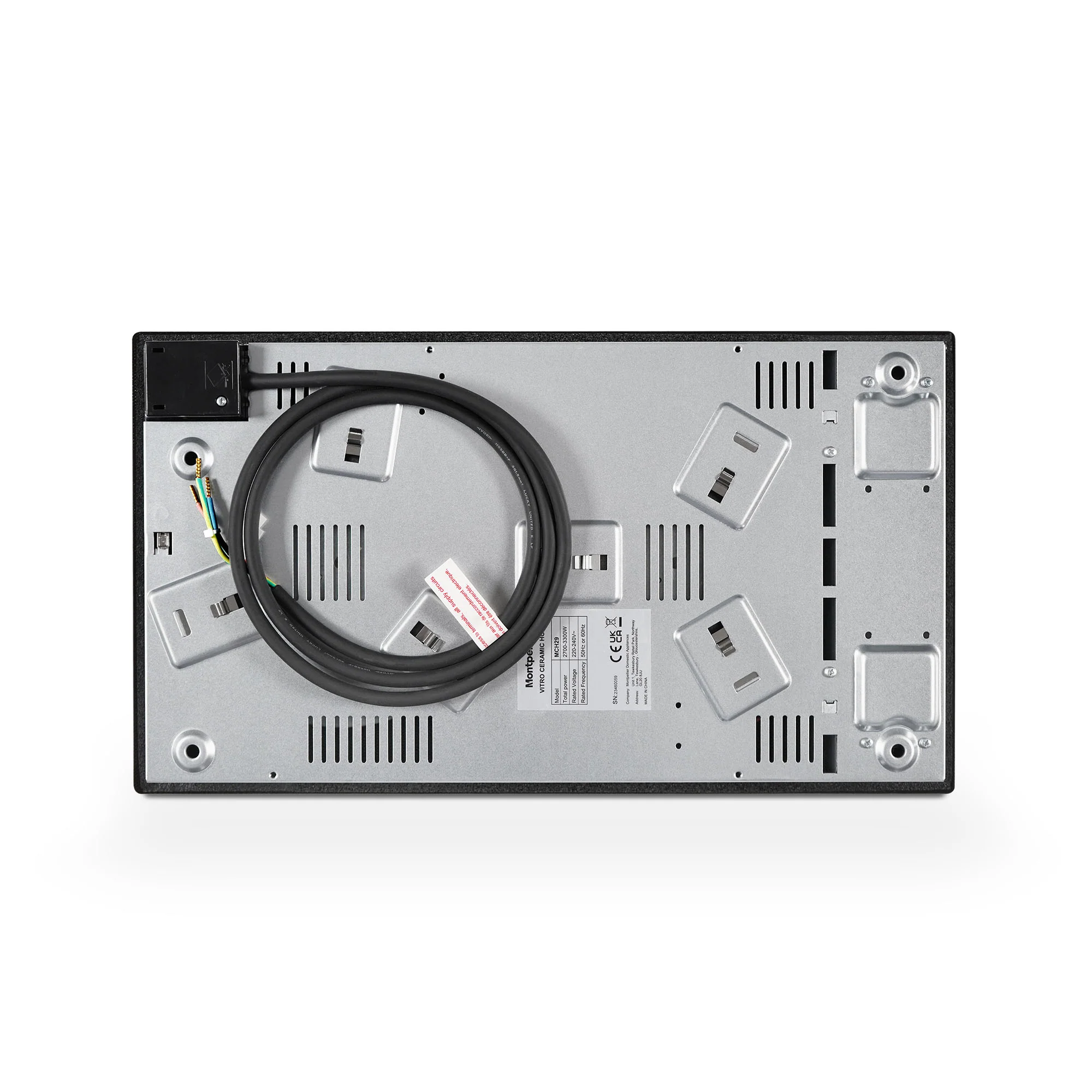 Montpellier MCH29 - Black 2 Zone Ceramic Domino Hob - 55mm Height - Glass Surface - Image 3
