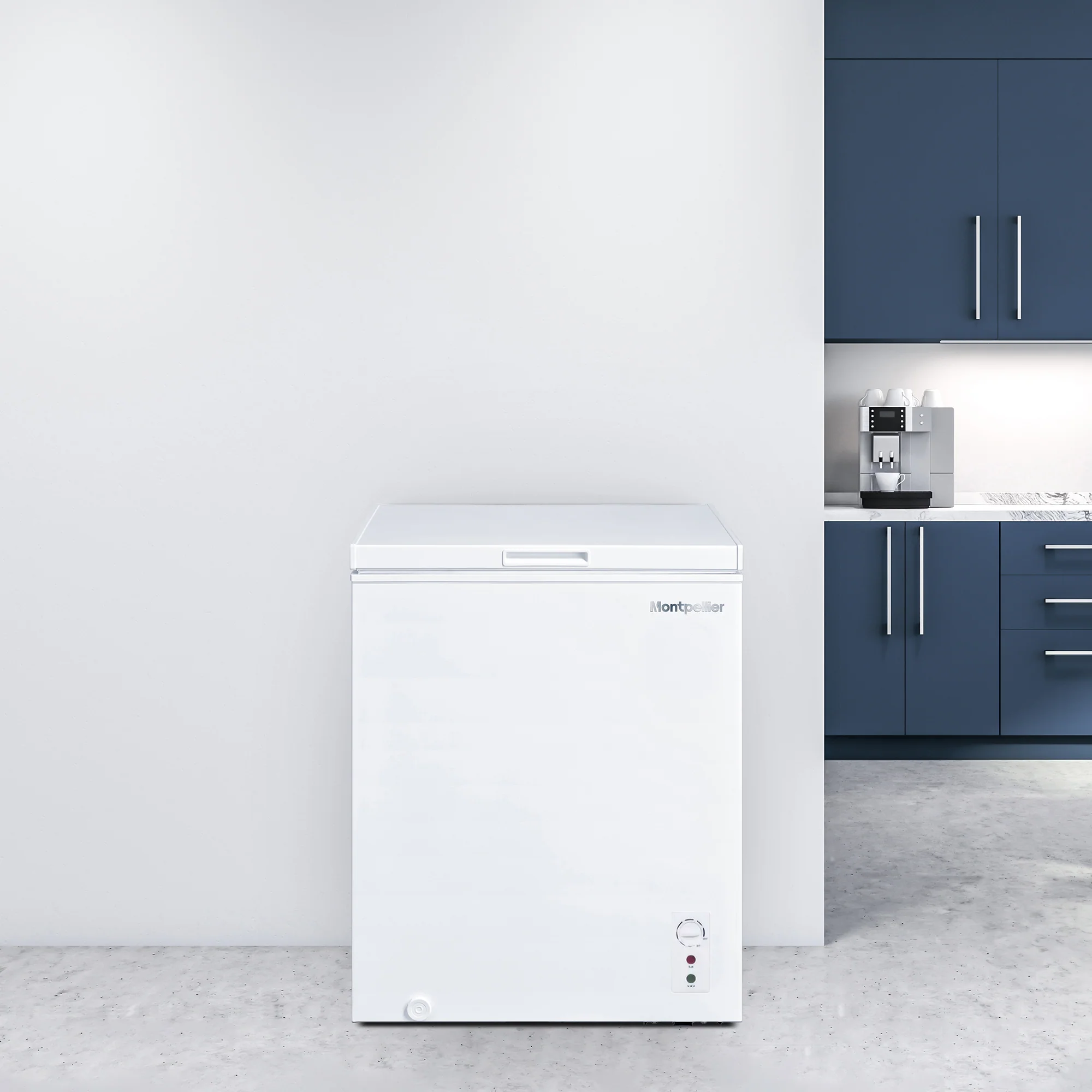 Montpellier MDACF137W - White 137L Chest Freezer - Garage Safe - Freestanding - E Energy - Image 3
