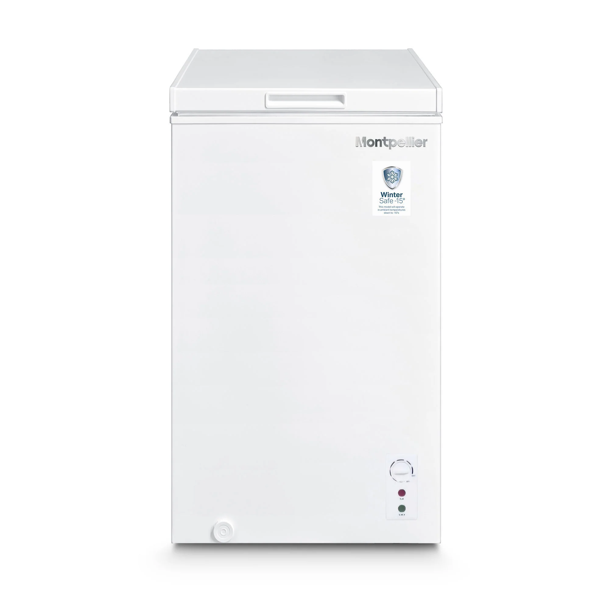 Montpellier MDACF96W - White 96L Chest Freezer - Garage Safe - E Energy
