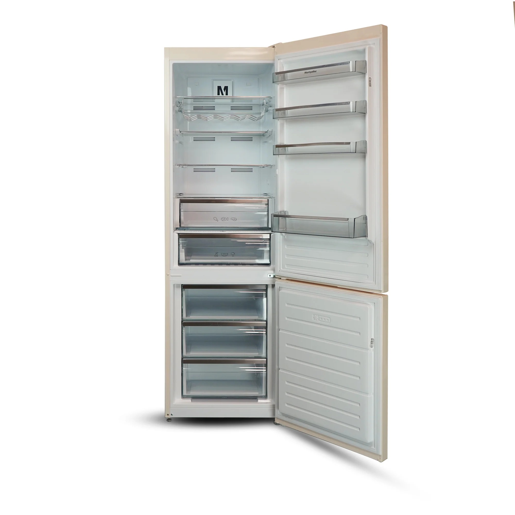 Montpellier MDANF201C - Tall Cream 327L No Frost - Garage Safe Fridge Freezer - E Energy Rating - Image 3