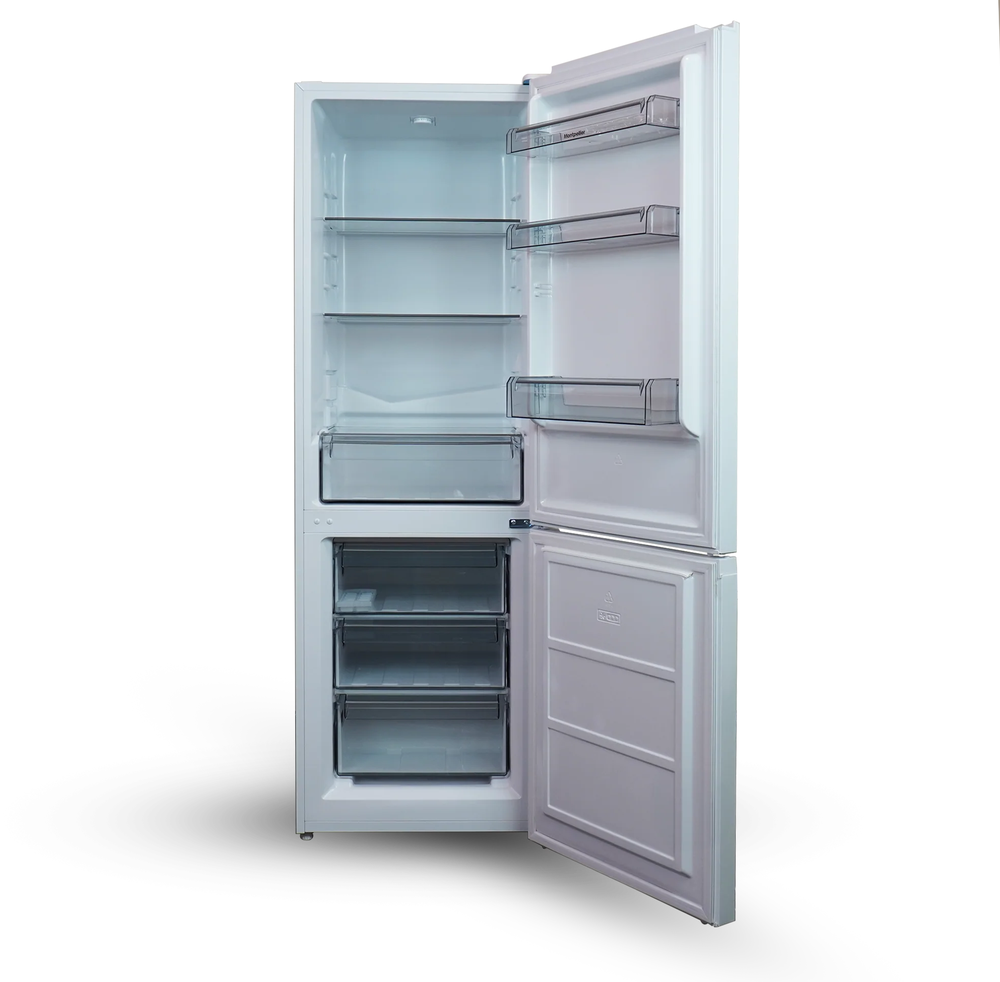Montpellier MDAS186W - 60/40 White Fridge Freezer - Large 315L Capacity - E Energy Rating - Image 2