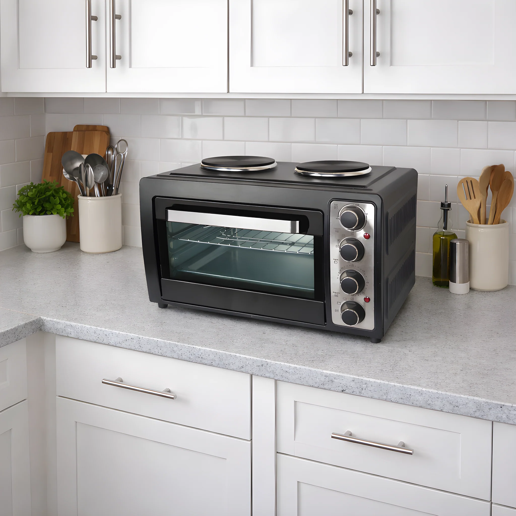 Montpellier MDATC30 - Black Table Top Compact Electric Cooker - 28L - A Energy - Image 2