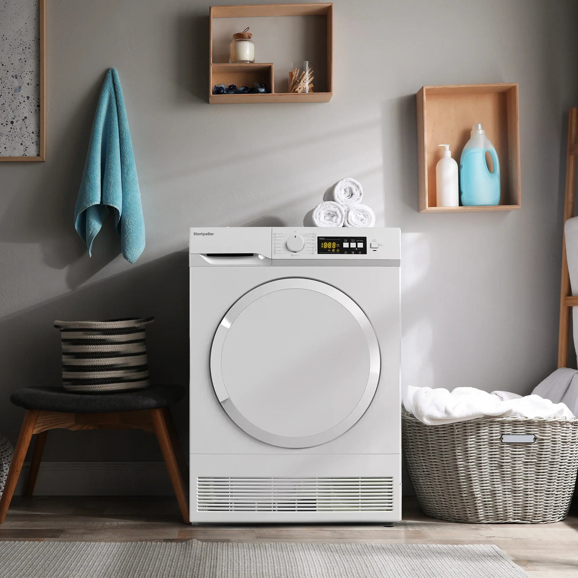 Montpellier MDATDSC7W - White 7KG Tumble Dryer - Condenser - B energy - Image 4