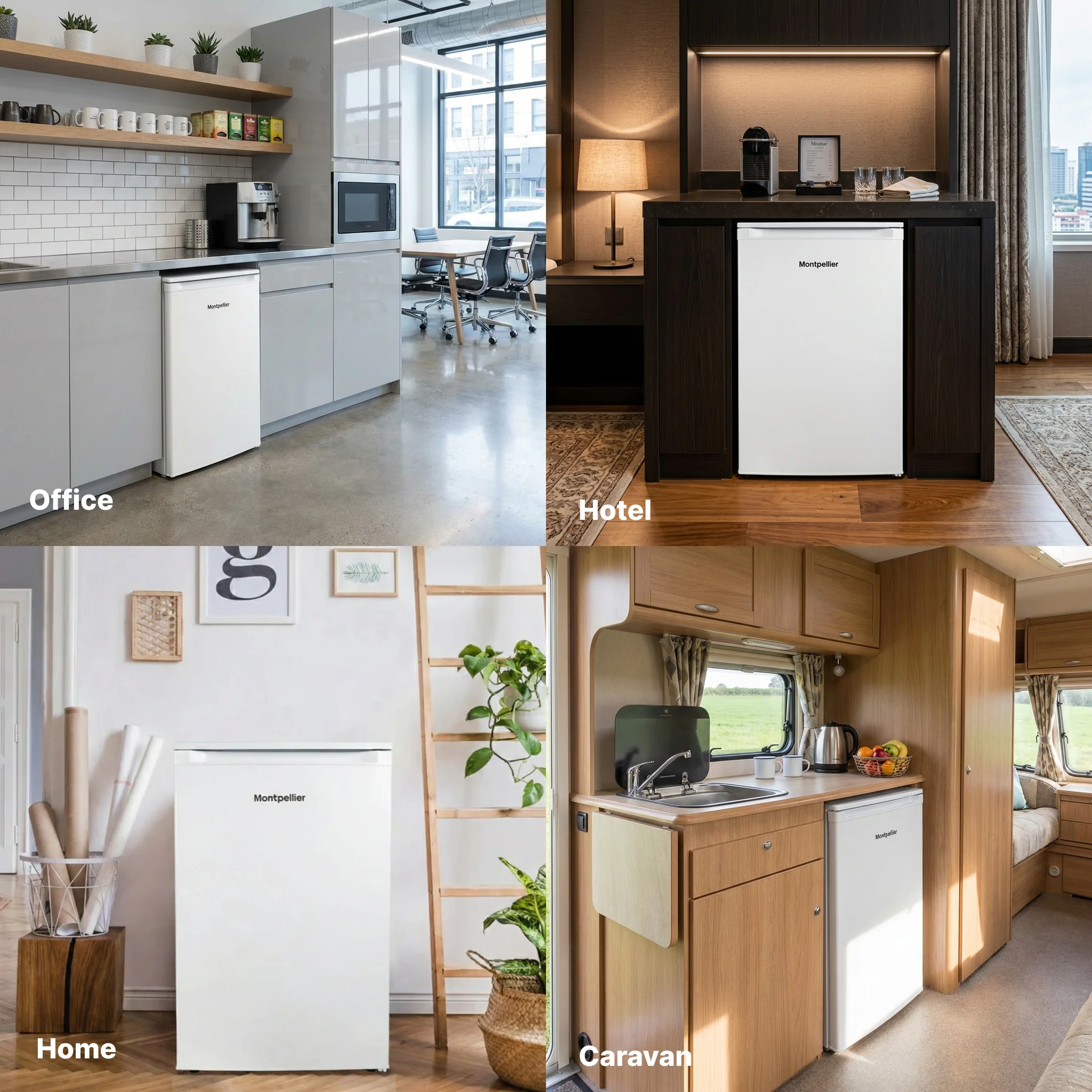 Montpellier MDAUCL60W - 60cm Wide White Under Counter Larder Fridge - 156L - E Energy - Image 3