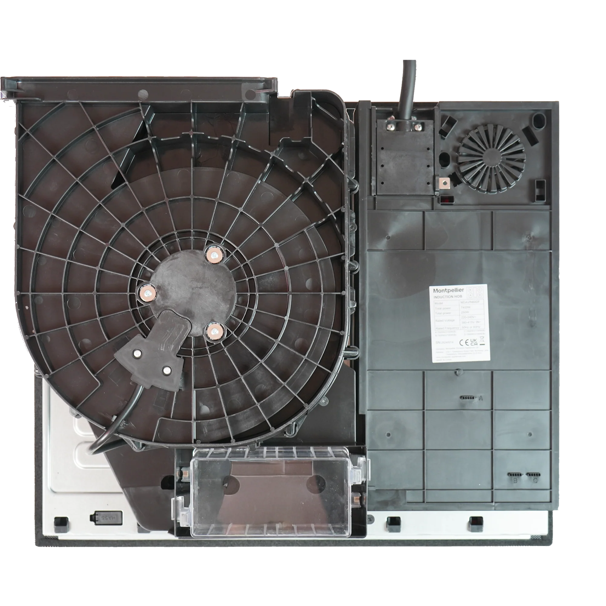 Montpellier MDAVIN60DF - Black Glass 60cm Vented Induction Hob - 4 Cooking Zones - E Energy - Image 4