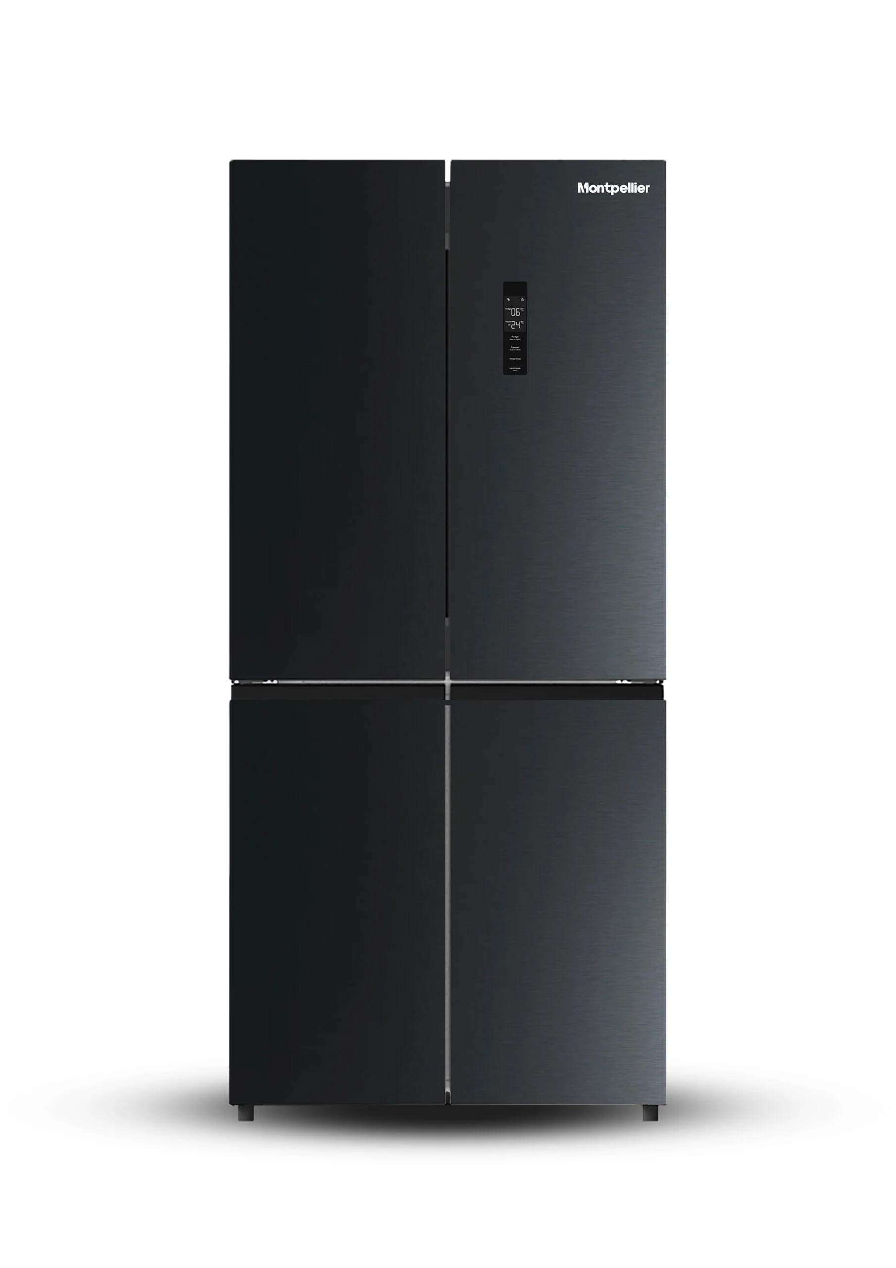 Montpellier MDAXD183DX - Dark Inox American Fridge Freezer - 475 Litres - E Energy Rating