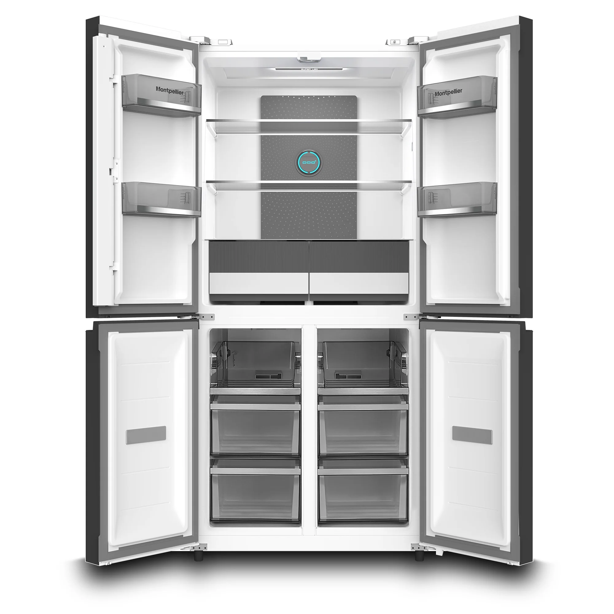 Montpellier MDAXD183DX - Dark Inox American Fridge Freezer - 475 Litres - E Energy Rating - Image 2