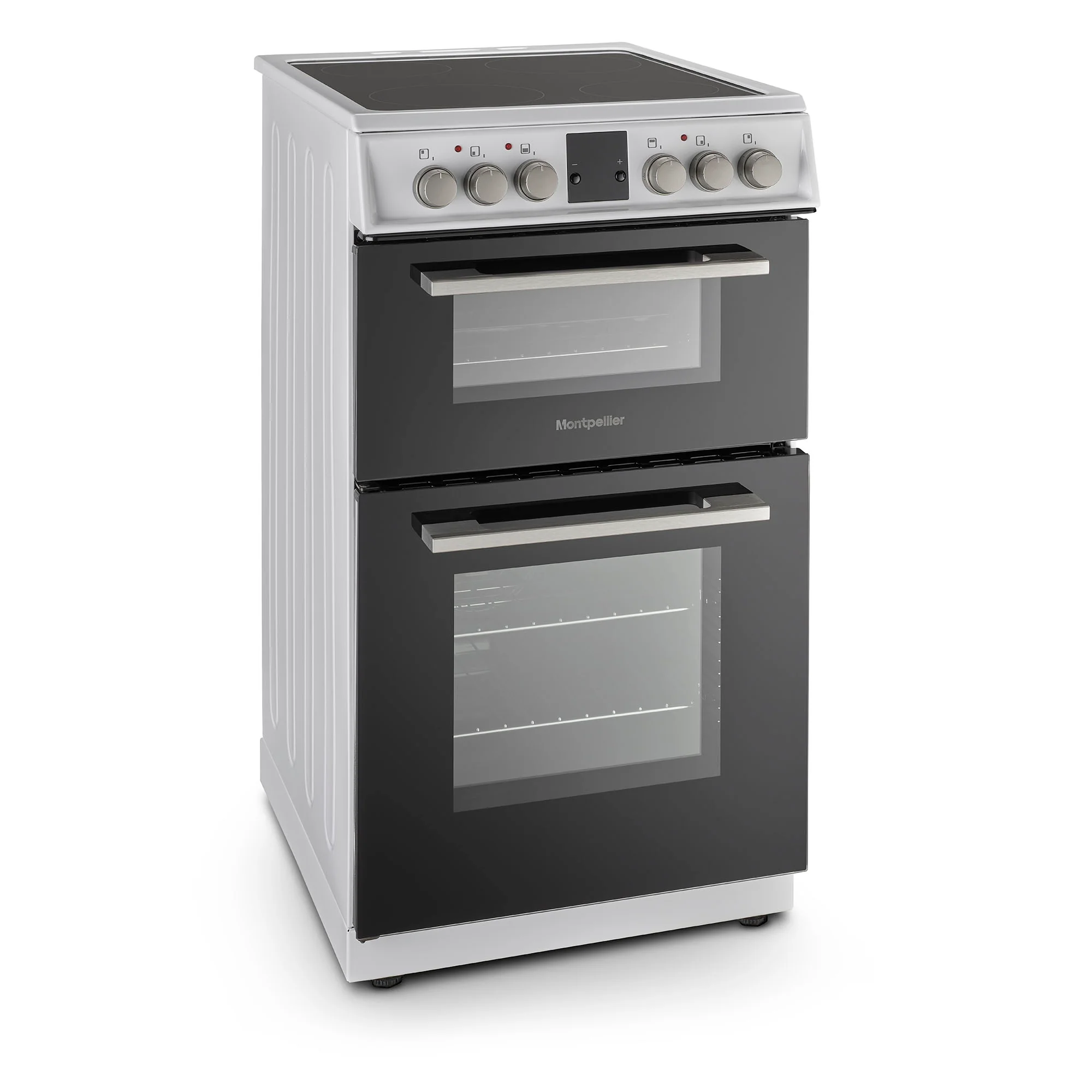 Montpellier MDOC50FW - White 50cm Double Ceramic Cooker - 58/32L Capacity - A/A Energy Rating - Image 3