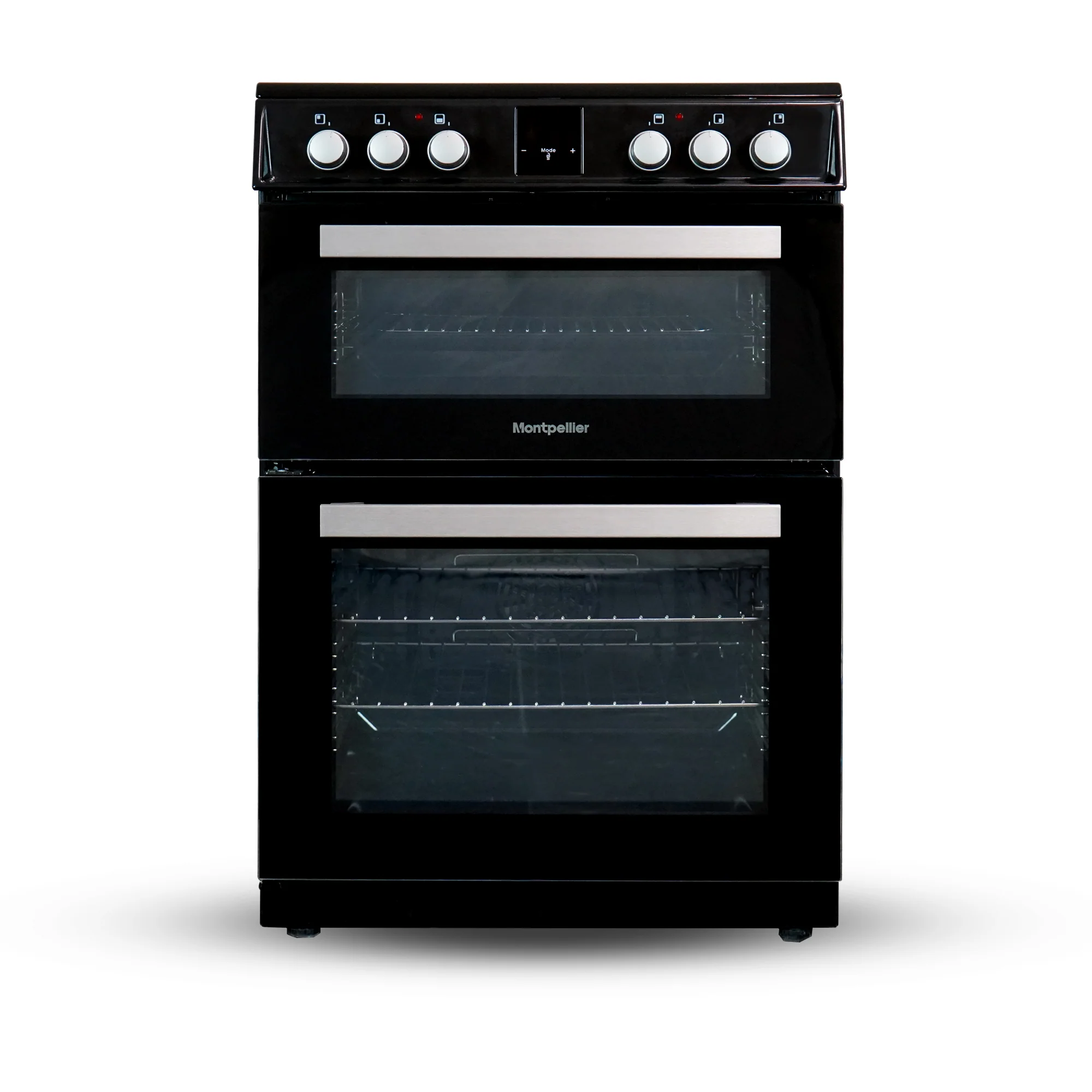 Montpellier MDOI60FK - Black 60cm Induction Double Cooker - A/A Energy Rating