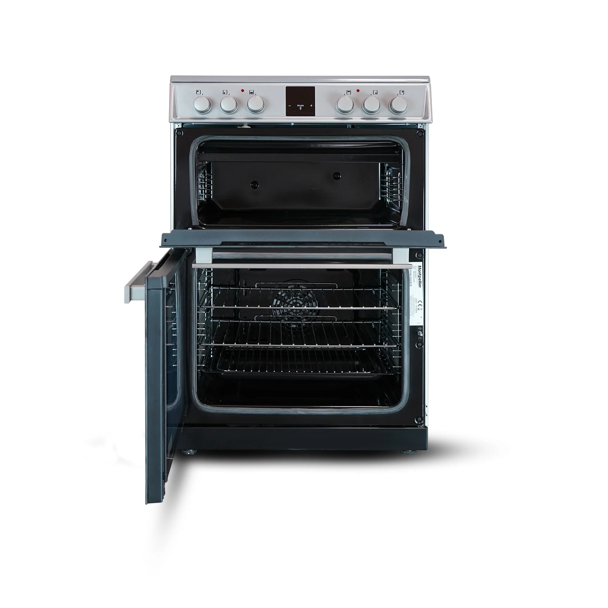 Montpellier MDOI60FS - Silver 60cm Induction Cooker - Dual Oven - A/A Energy - Image 2