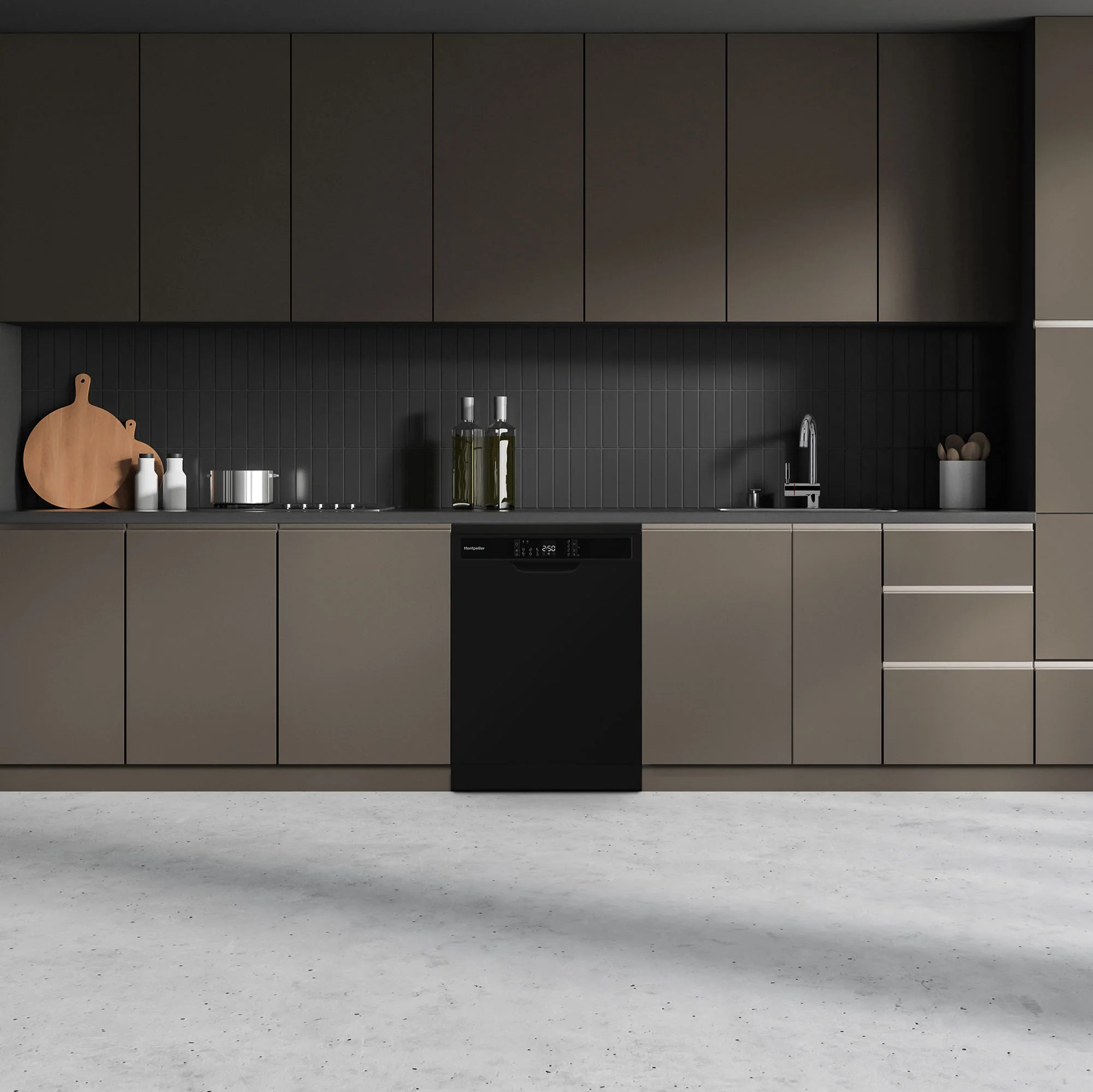 Montpellier MDWD1464K - Black 14 Place Settings Dishwasher - Freestanding - D Energy Rating - Image 3