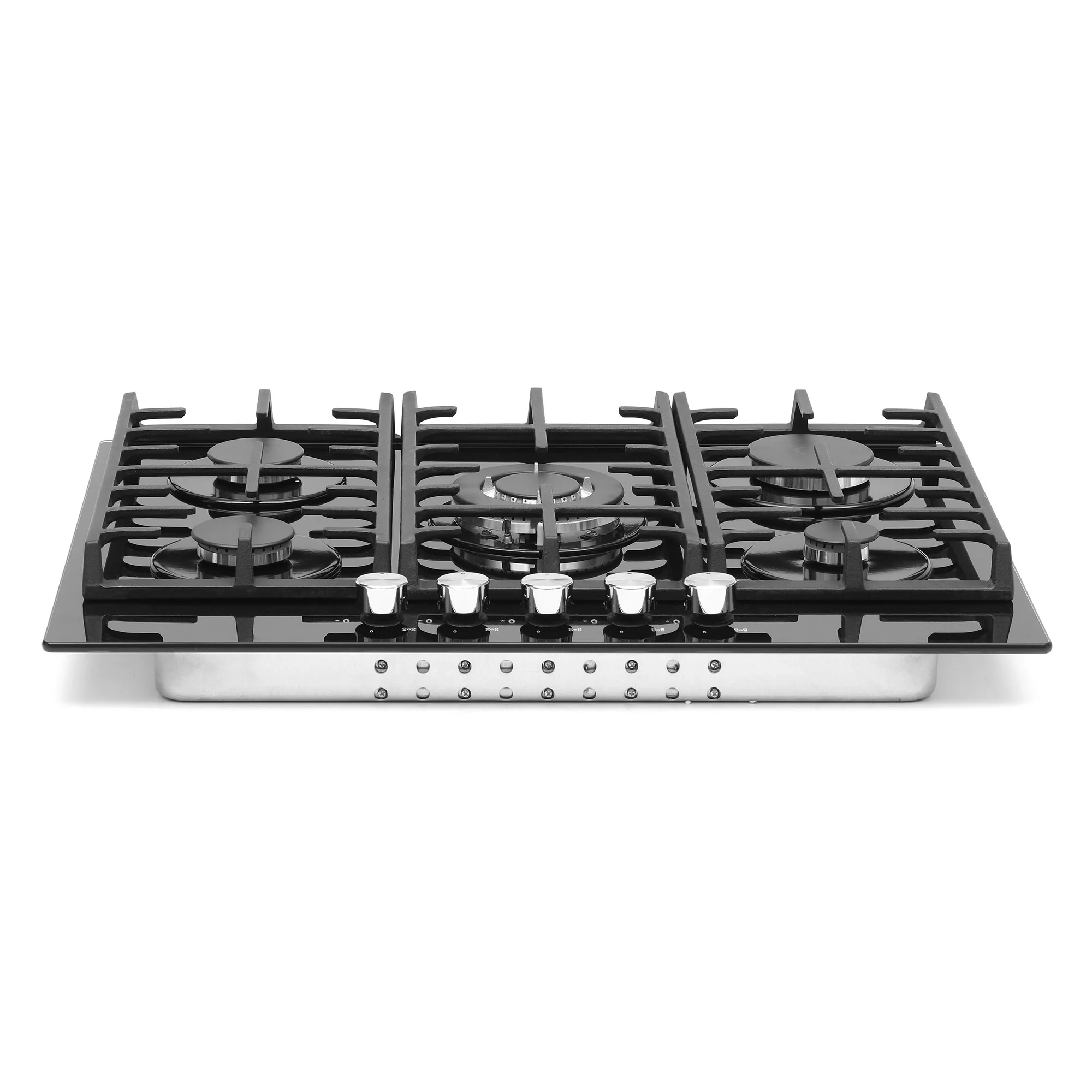 Montpellier MGH75BG - Black Gas on Glass Hob - 5 Burners - Image 2