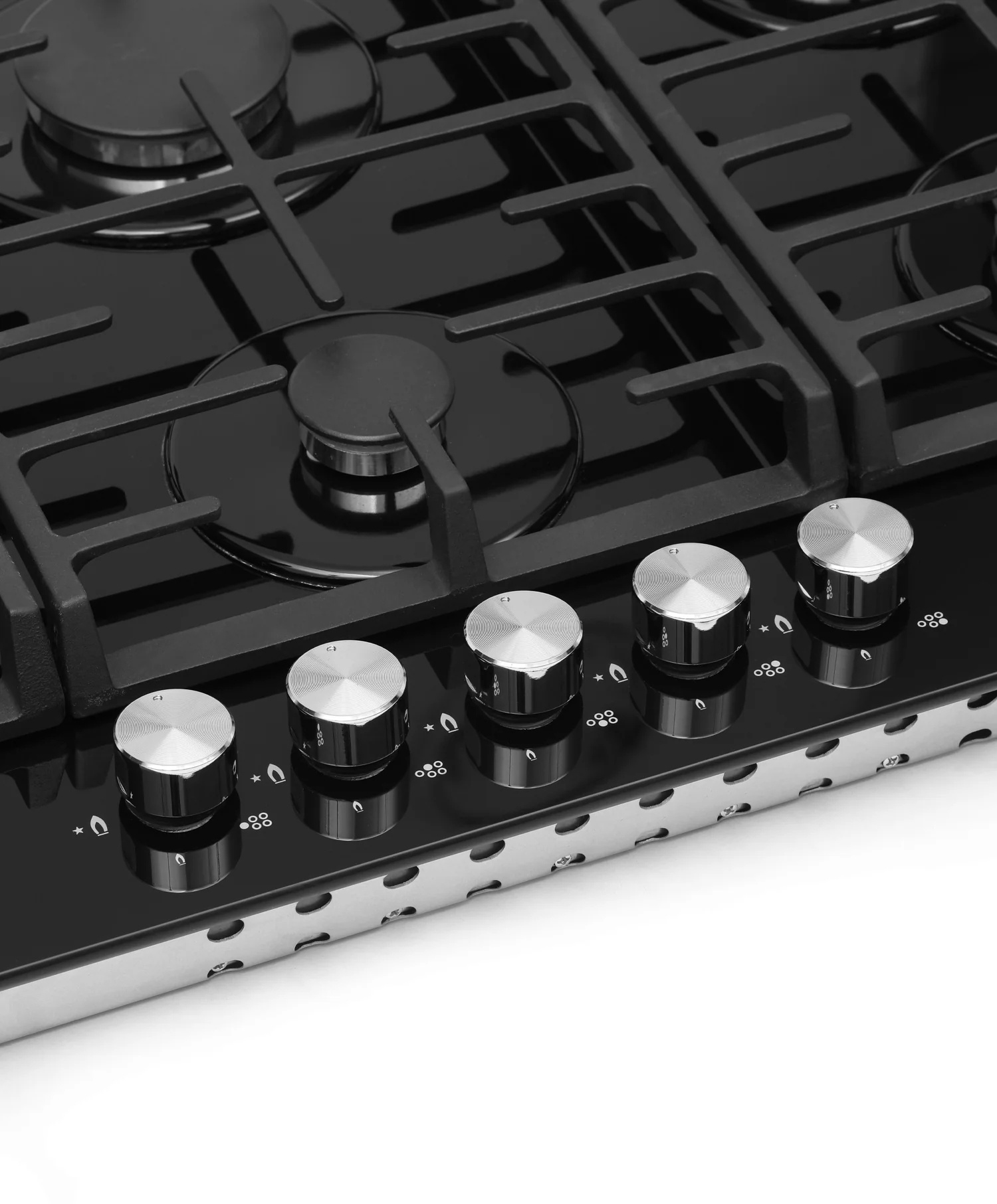 Montpellier MGH90BG - Black 86cm Gas on Glass Hob - 5 Burners - A+ Energy Efficiency - Image 4