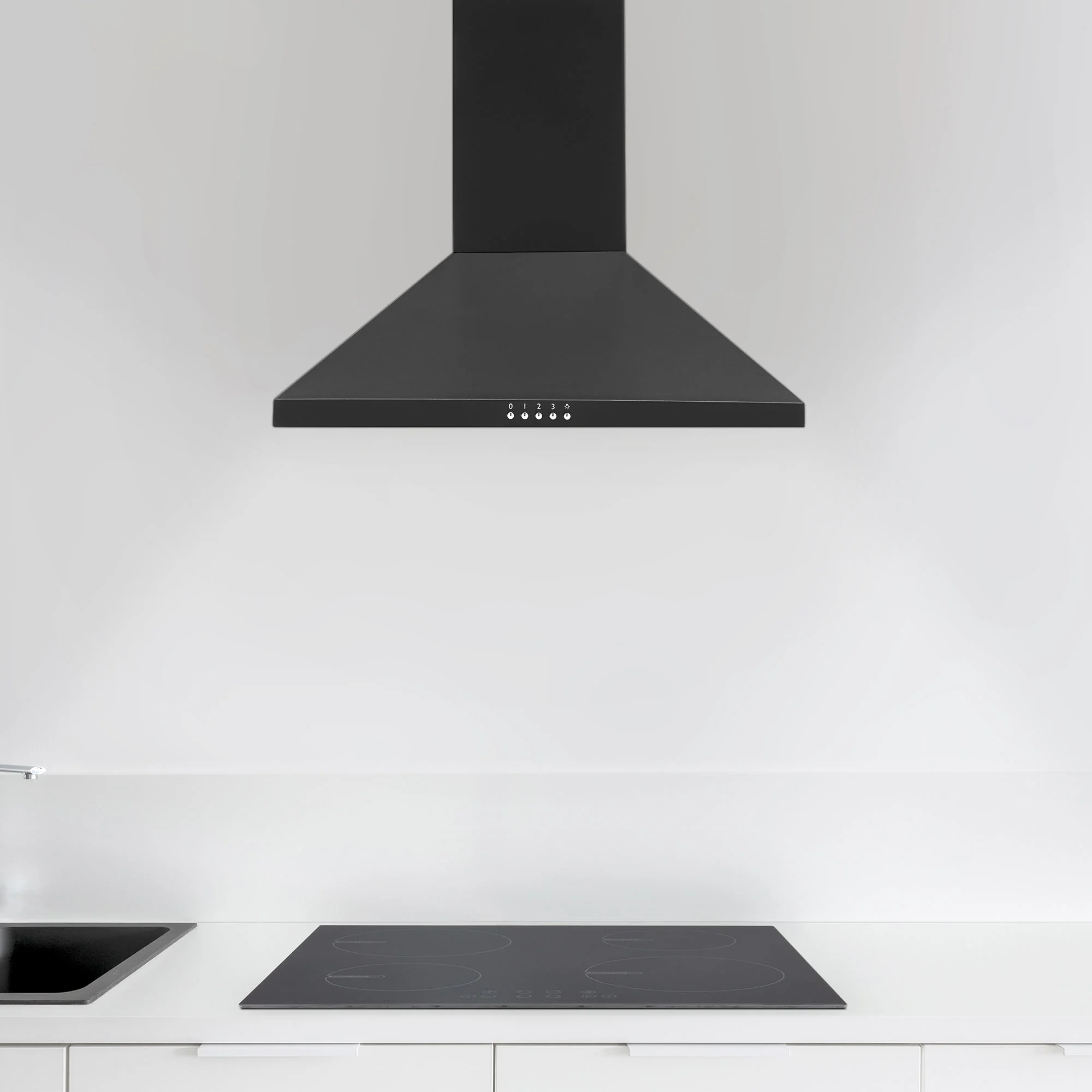 Montpellier MH600BK - Black Chimney Extractor Hood - Airflow 285m3/h - A Energy - Image 4