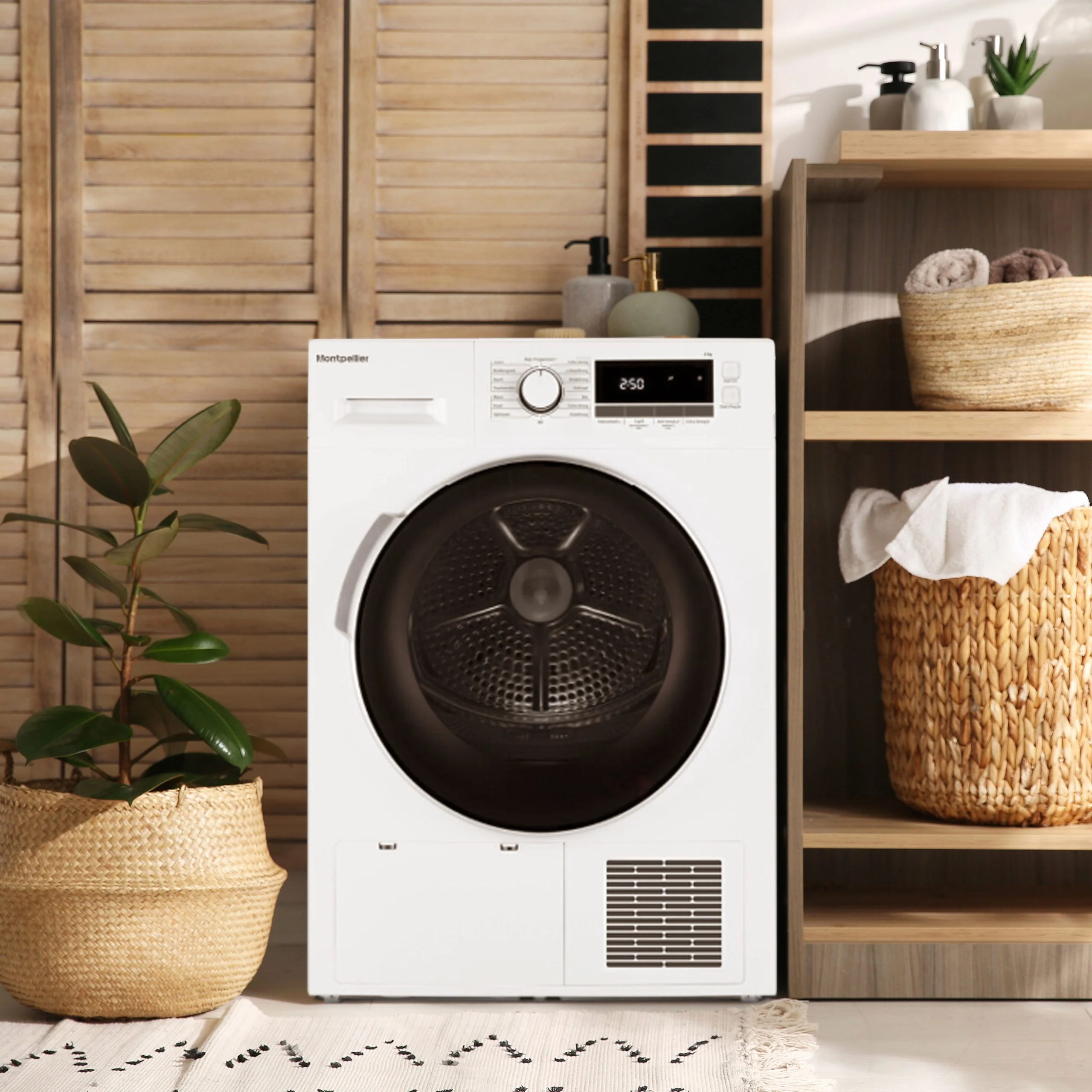 Montpellier MHP8SDW - White 8KG Heat Pump Tumble Dryer - Sensor Dry - A++ energy - Image 11