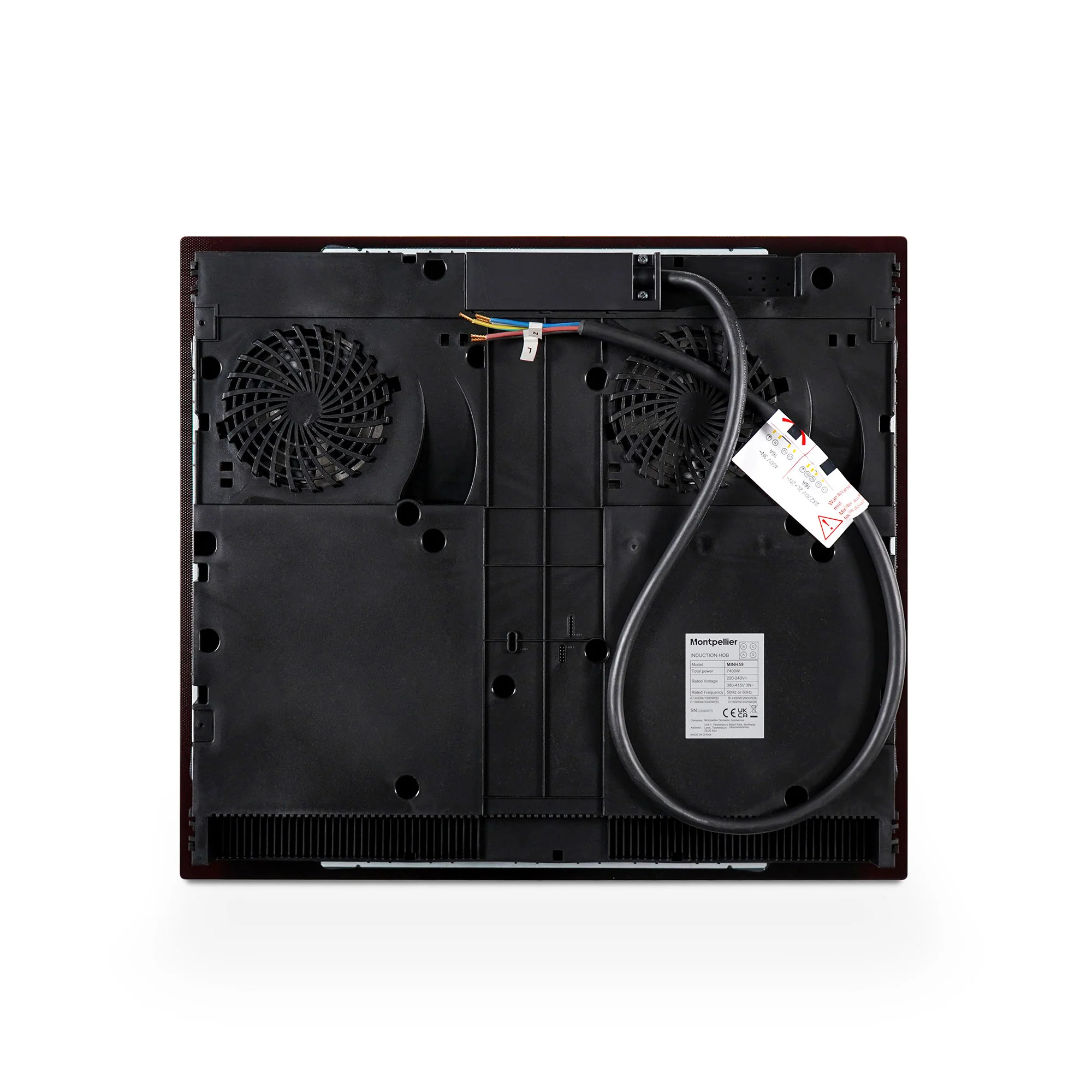 Montpellier MINH59 - Black 59cm Induction Hob - 4 Zones - A Energy Rating - Image 3