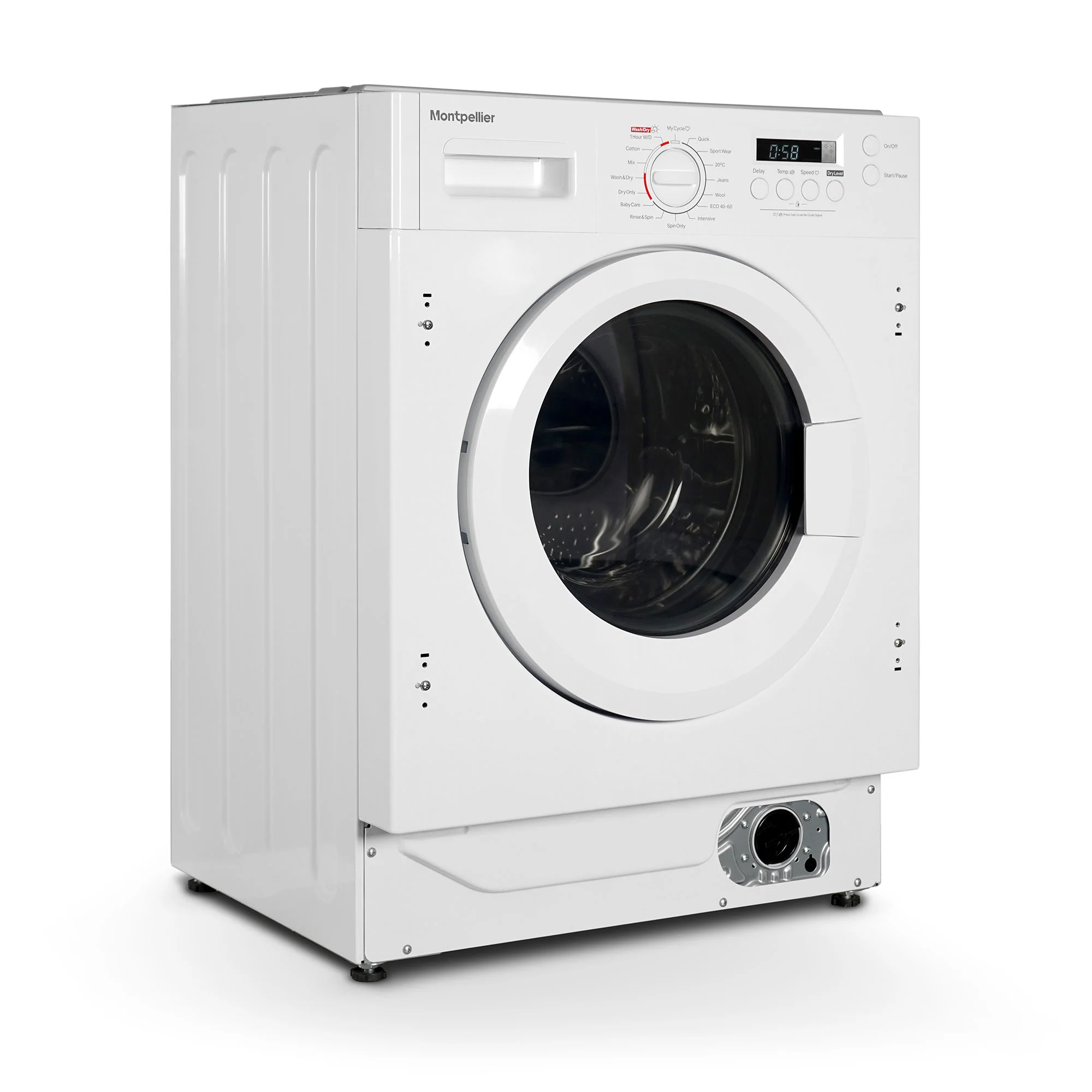 Montpellier MIWD8614 - White 8KG Integrated Washer Dryer - 1400 RPM - B/E Energy Rating - Image 3