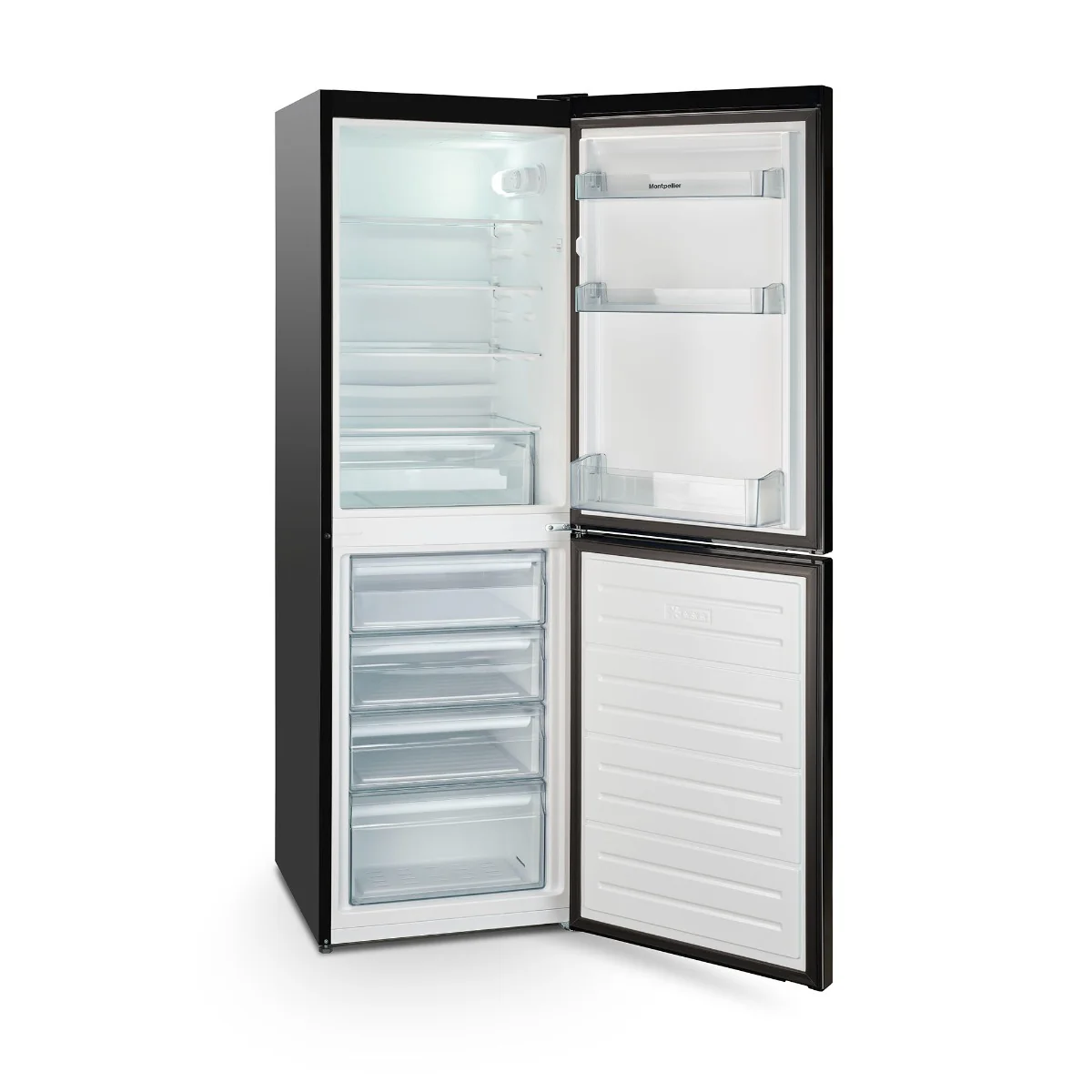 Montpellier MLF1770EK - Black Freestanding 50/50 Low Frost Fridge Freezer - E energy - Image 3