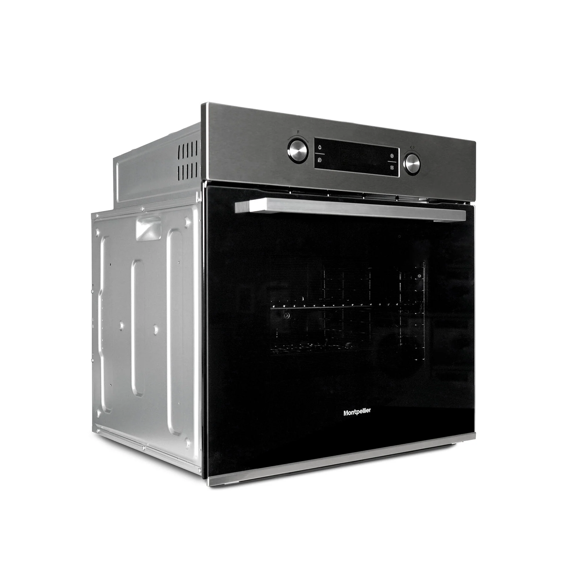 Montpellier MMFSO70SS - Black Glass Door, Stainless Steel 70L Single Oven - Electric - A Energy - Image 3
