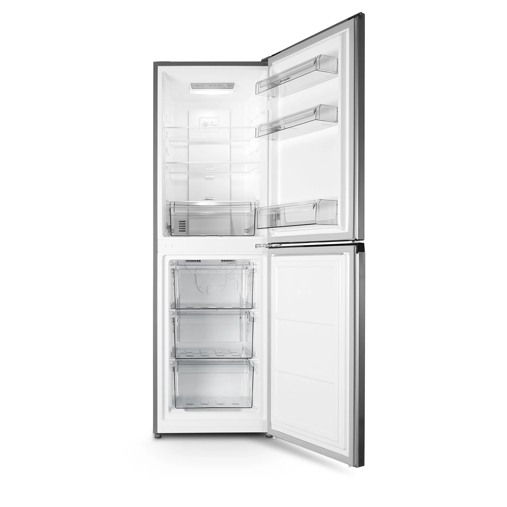 Montpellier MNF167ES - Silver Fridge Freezer - 230L Capacity - E Energy Rating - Image 2