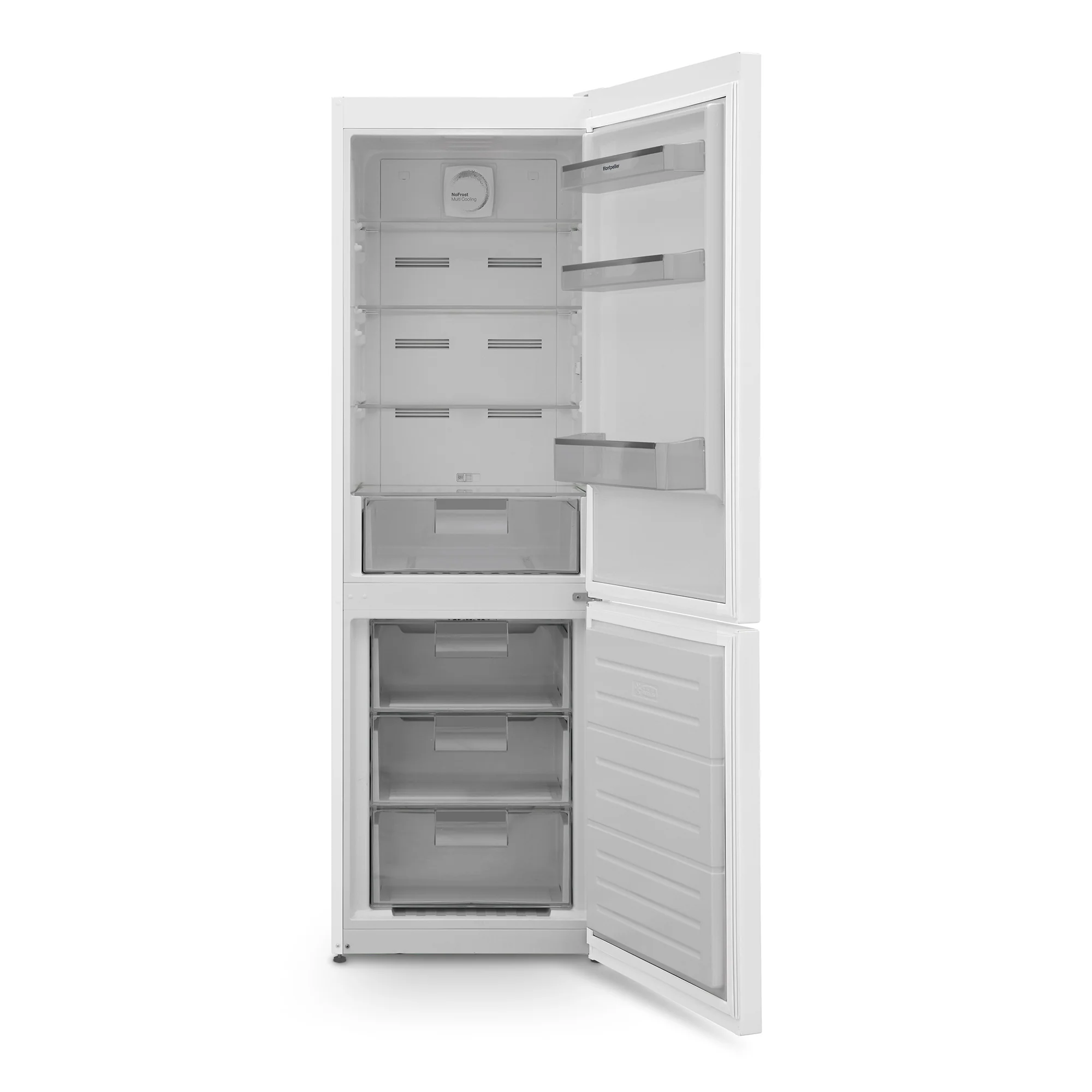 Montpellier MNF1860W - White 295L Fridge Freezer - Garage Safe - No Frost - E Energy Rating - Image 2