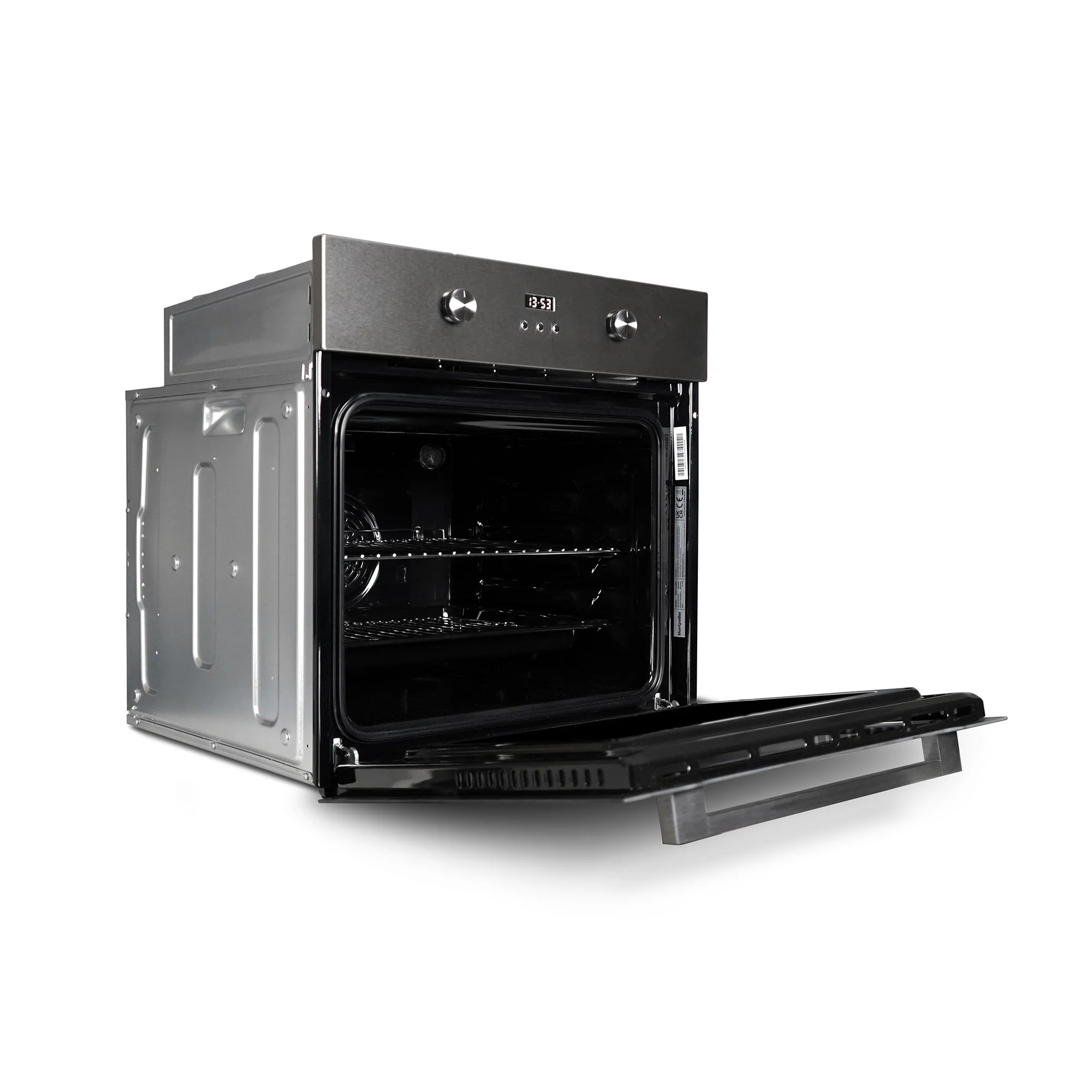 Montpellier MSBFO65SST - Black Glass Door Single Electric Oven - 65L Capacity - Built-In - A Energy - Image 2