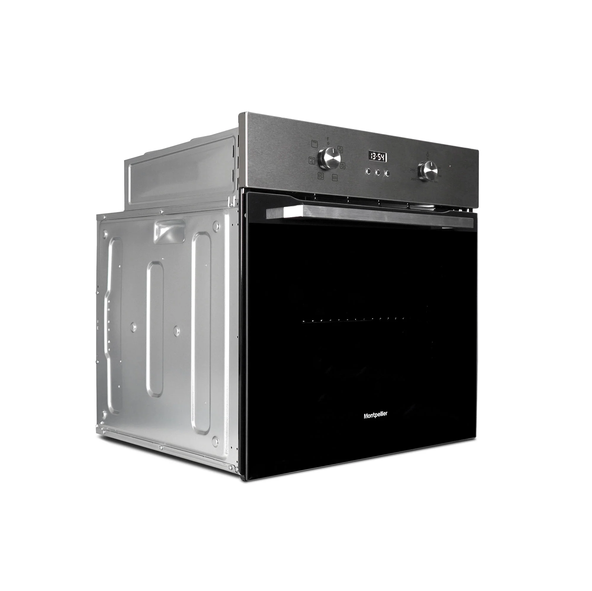 Montpellier MSBFO65SST - Black Glass Door Single Electric Oven - 65L Capacity - Built-In - A Energy - Image 3