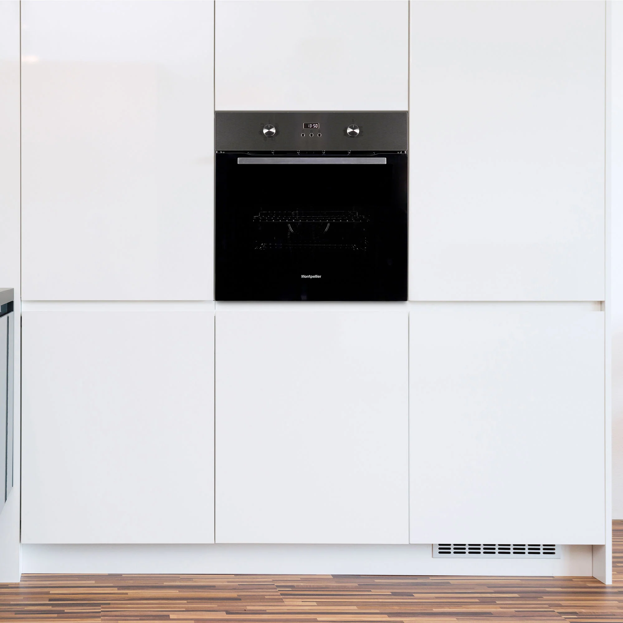 Montpellier MSBFO65SST - Black Glass Door Single Electric Oven - 65L Capacity - Built-In - A Energy - Image 5
