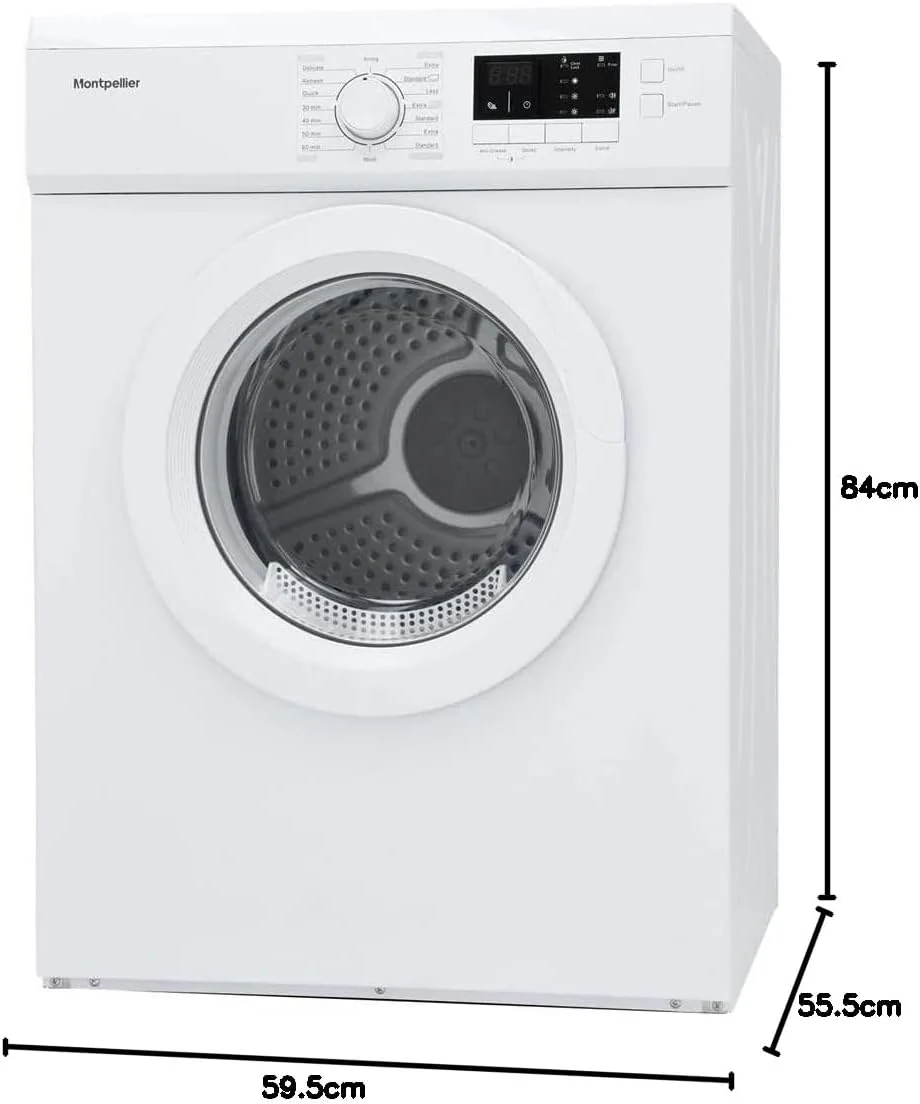 Montpellier MVSD7W - White 7KG Vented Dryer - C energy - Image 7