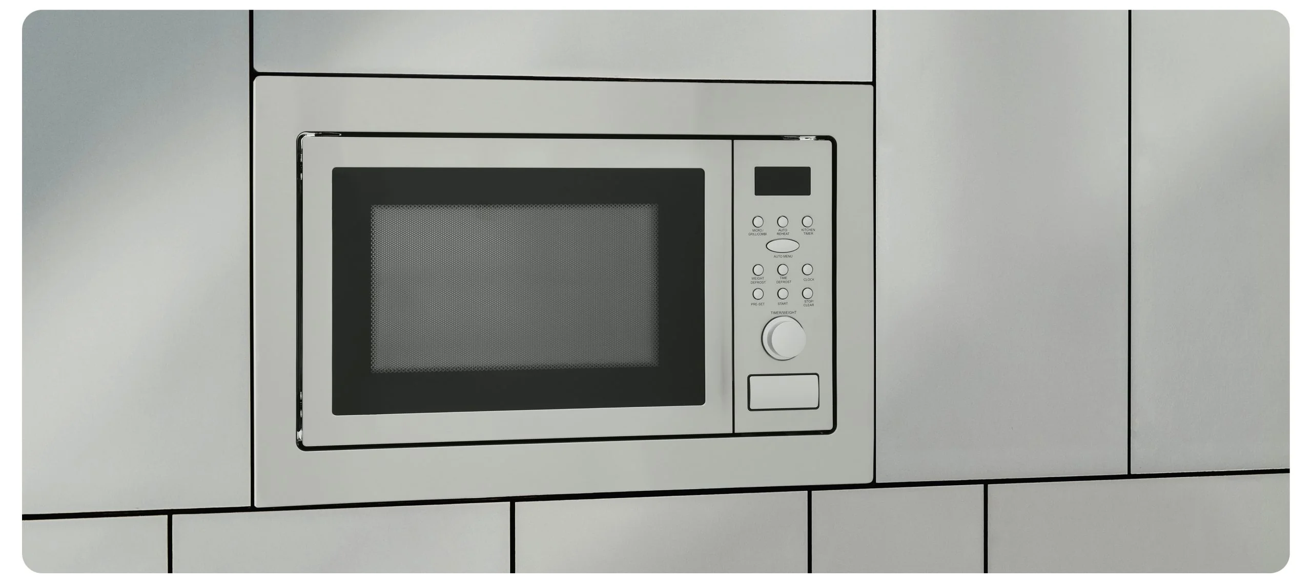 Montpellier MWBI90025 - Stainless Steel Built-In Microwave & Grill - 25L Capacity - 900W/1000W - Image 5