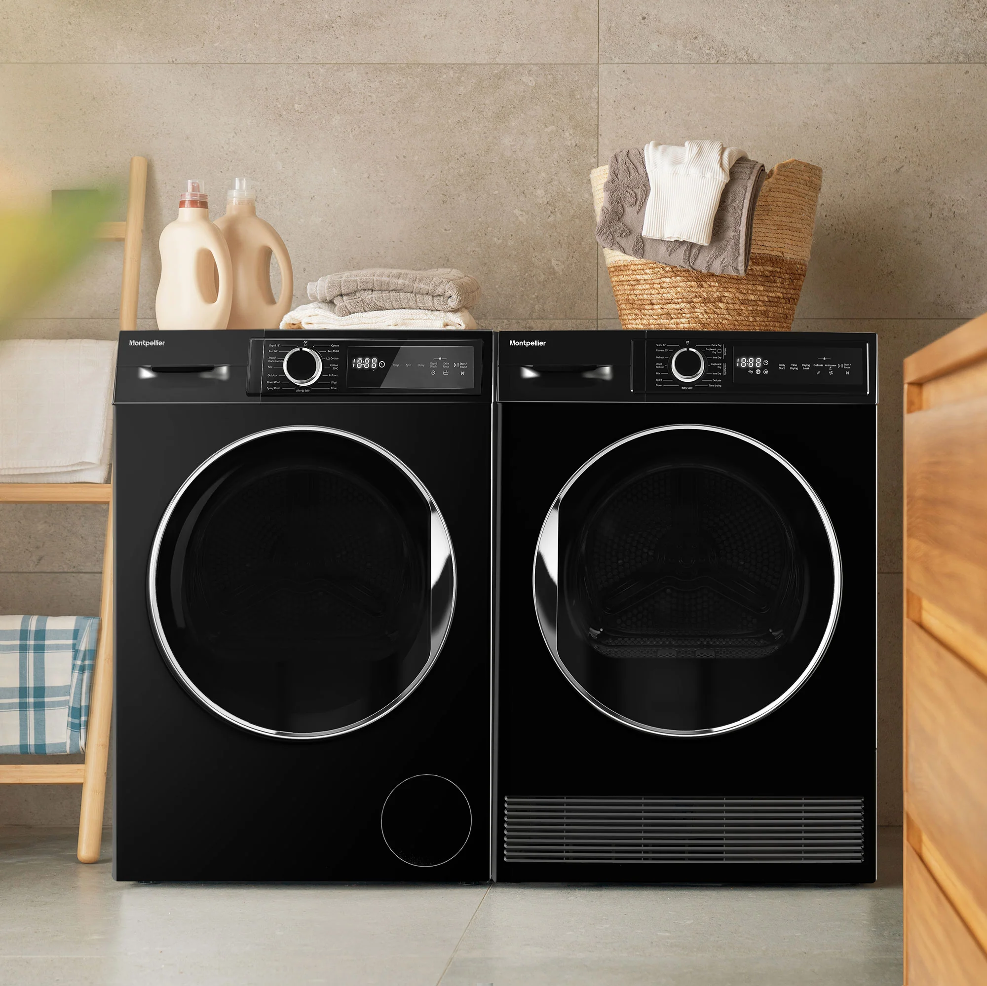 Montpellier MWM814BLK - Black Freestanding 8KG Washing Machine - 1400 RPM - A energy - Image 6