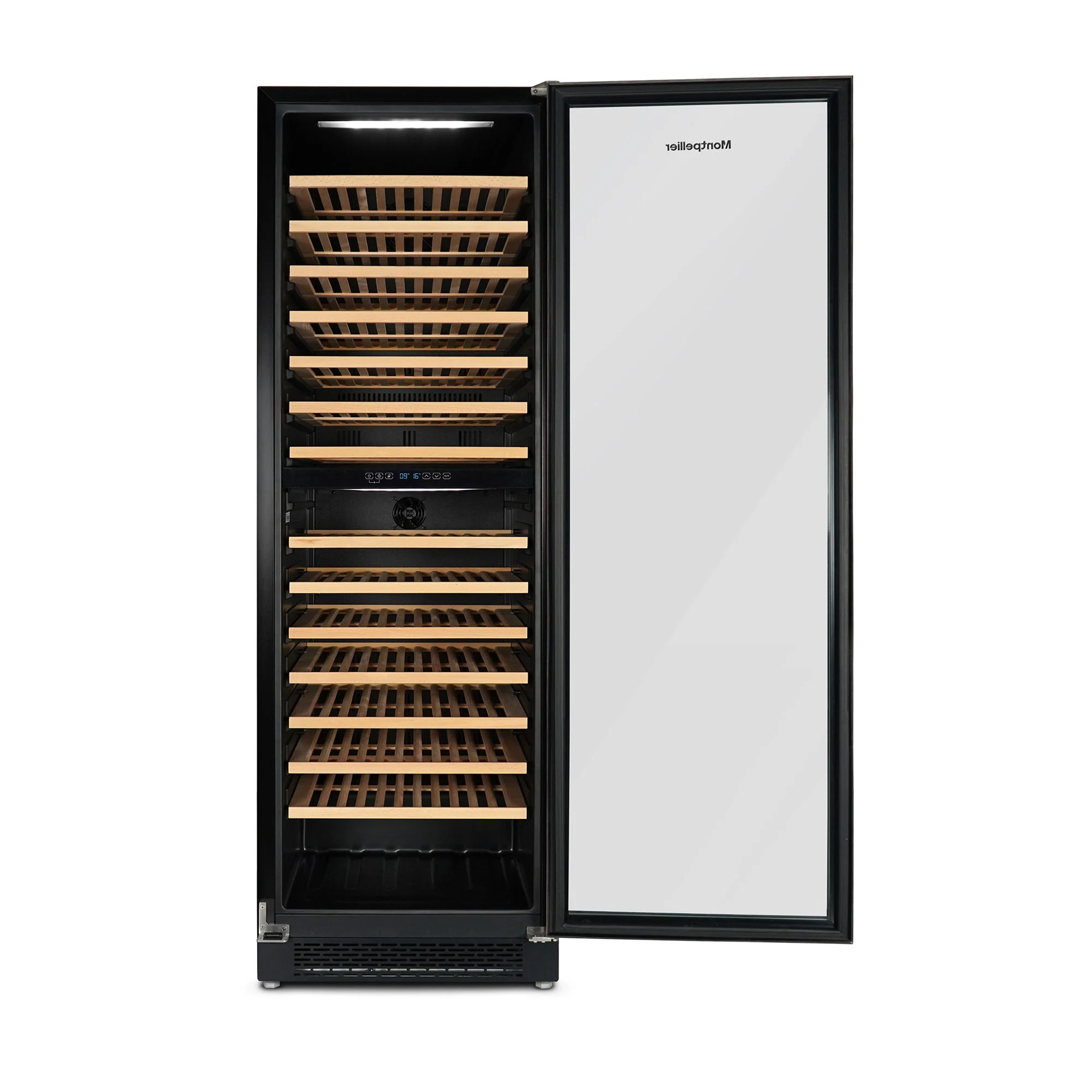 Montpellier WC165X - Stainless Steel 166 Bottle Wine Cooler - Dual Zone - G Energy Rating - Image 2