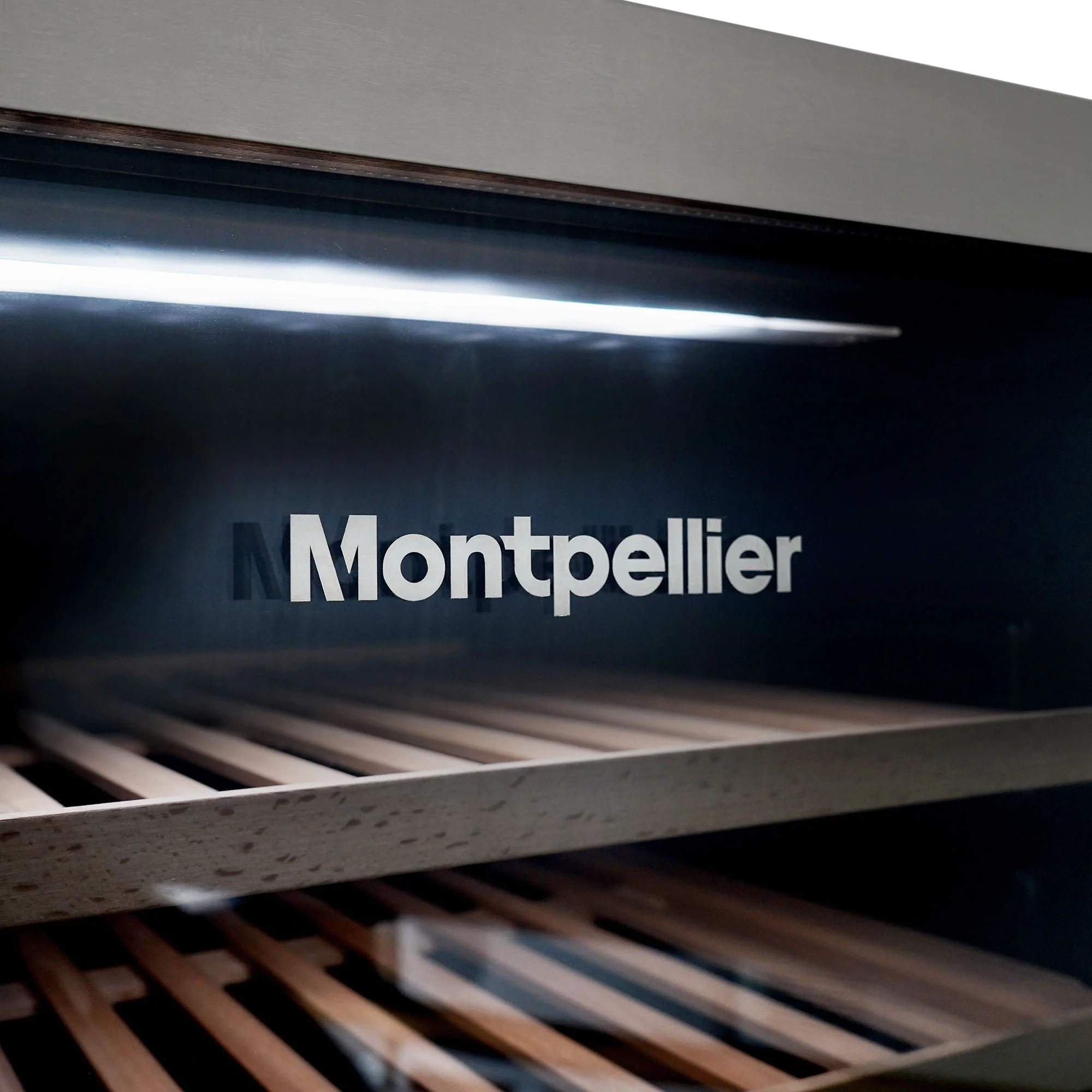 Montpellier WC165X - Stainless Steel 166 Bottle Wine Cooler - Dual Zone - G Energy Rating - Image 5