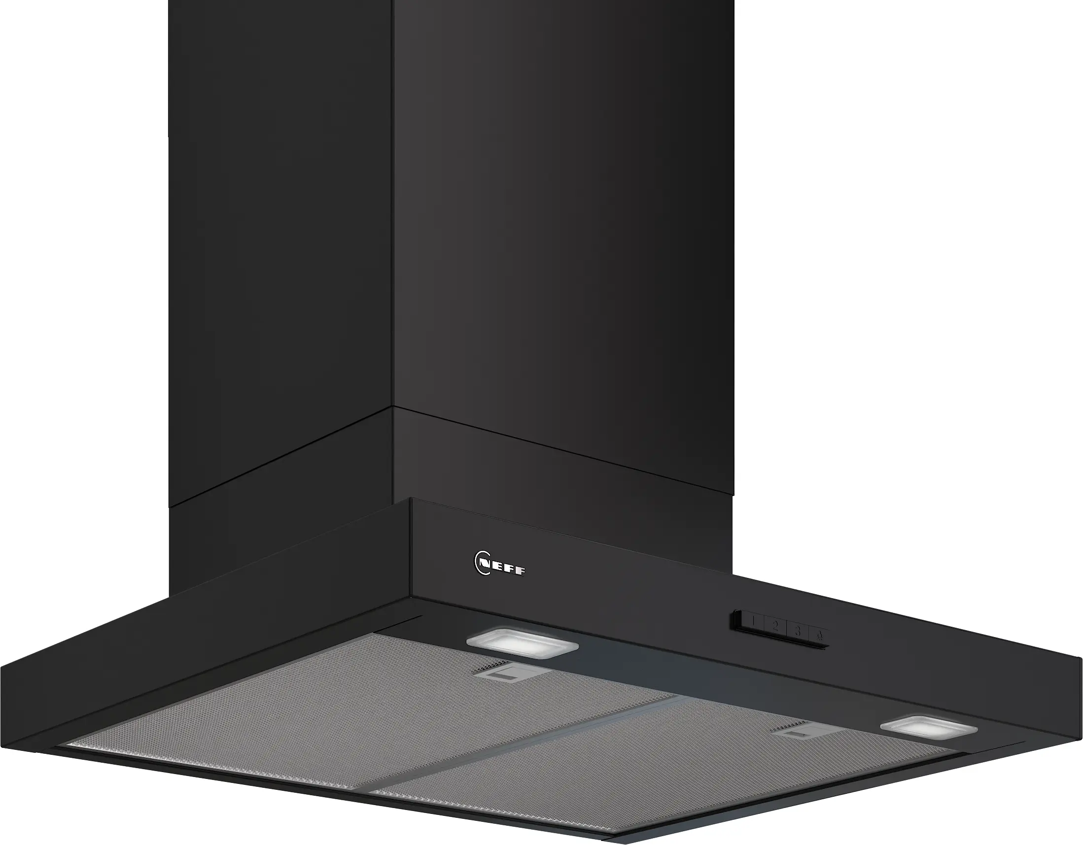 Neff D65BCC2S0B - Matt Black Wall-Mounted Cooker Hood - 60cm - B Energy
