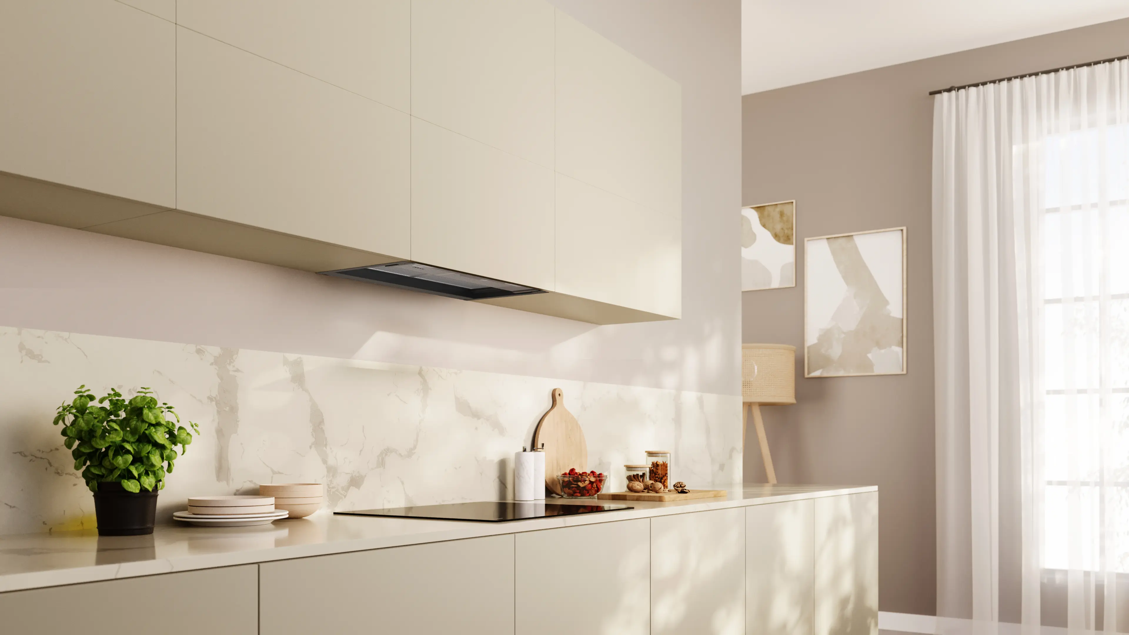 Neff D65XCC2S0B - Matt Black Integrated Hood 60cm - 582 m³/h - B Energy - Image 3