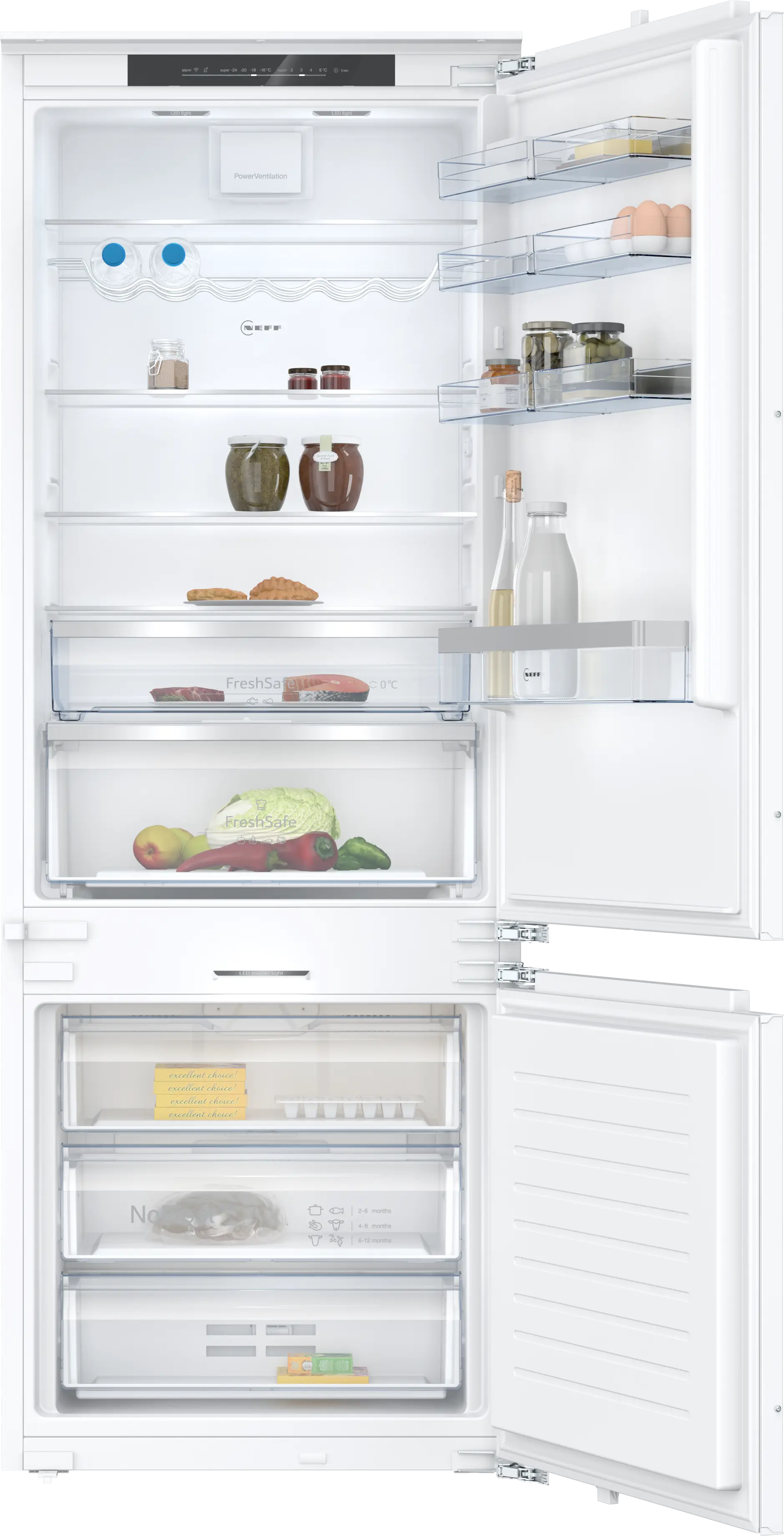 Neff KB7966DD1G - Built-In Fridge Freezer - 284L/98L - D Energy