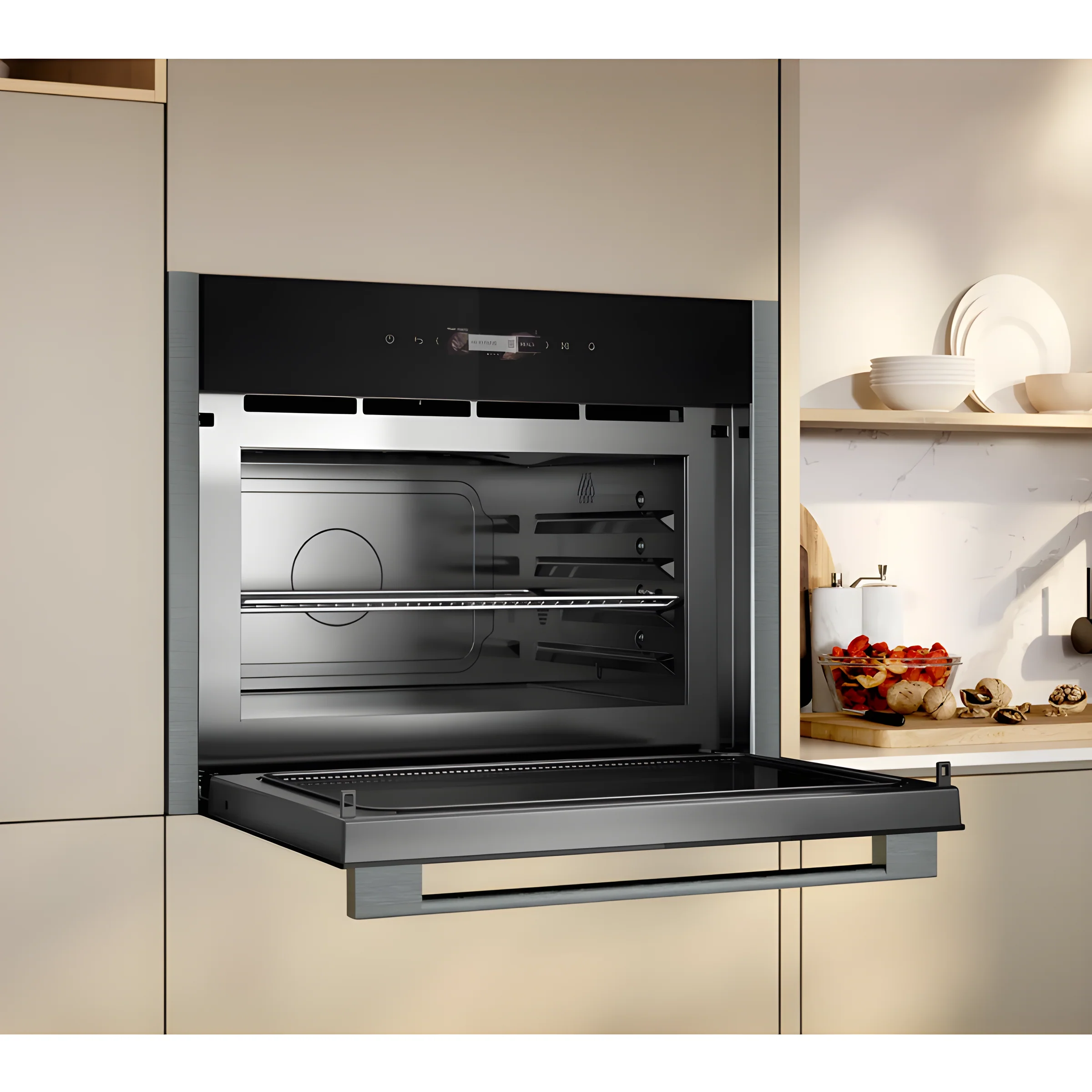 Neff C24GR3XG1B - 46cm - Built-in Compact Microwave Oven, Grey Graphite - Image 3
