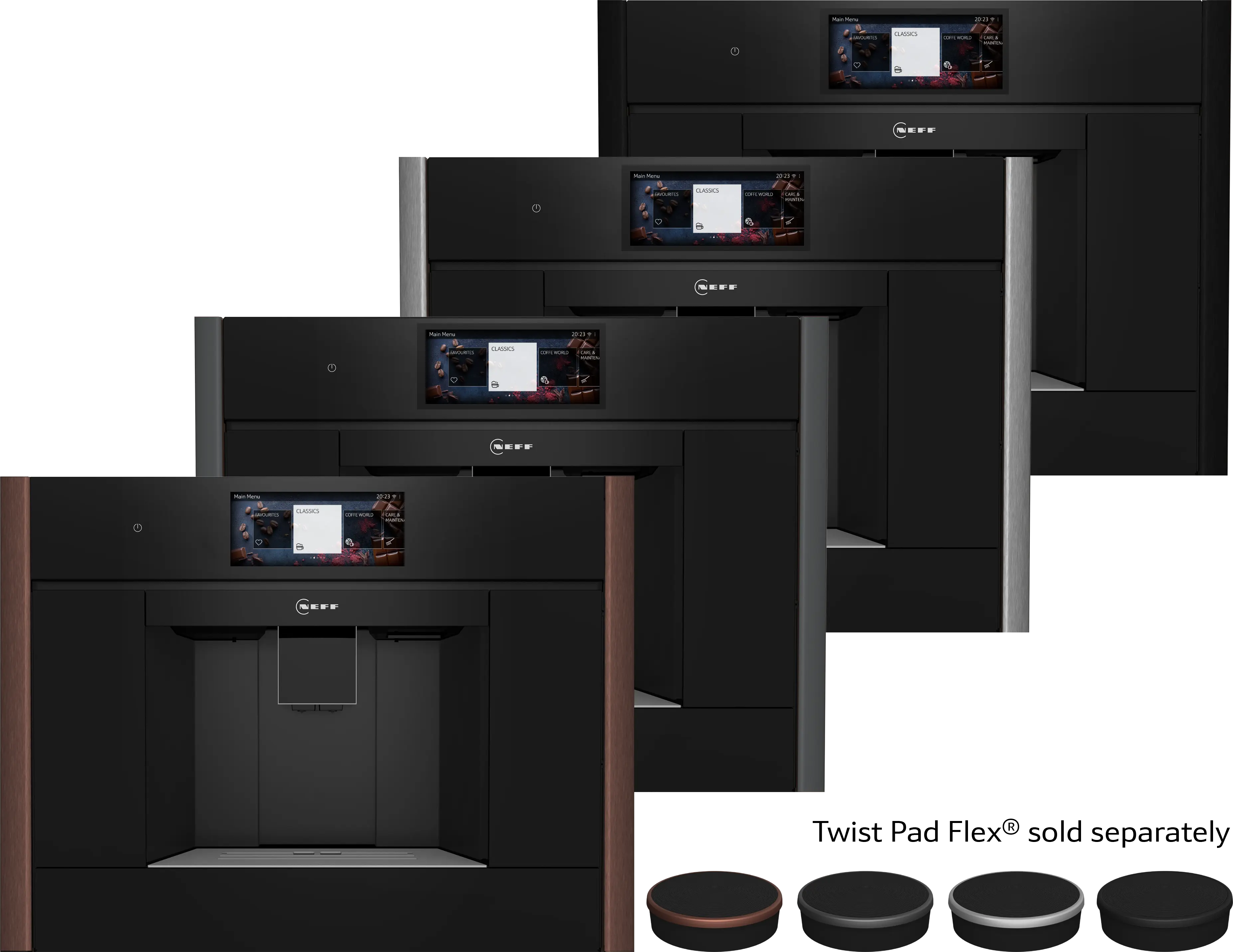 Neff CL9TX11X0 Built-In Fully Automatic Coffee Machine - Flex Design - 2.4L Water Tank