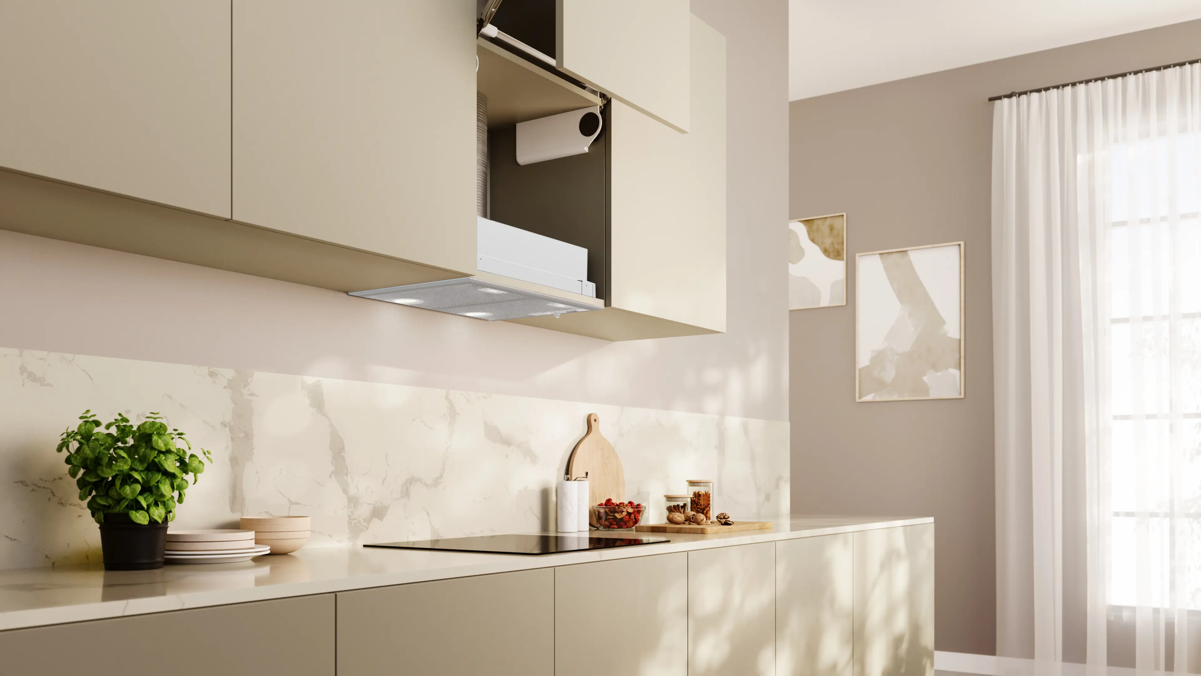 Neff D5655X2GB - Silver Metallic Canopy Cooker Hood - 53cm - D Energy - Image 3