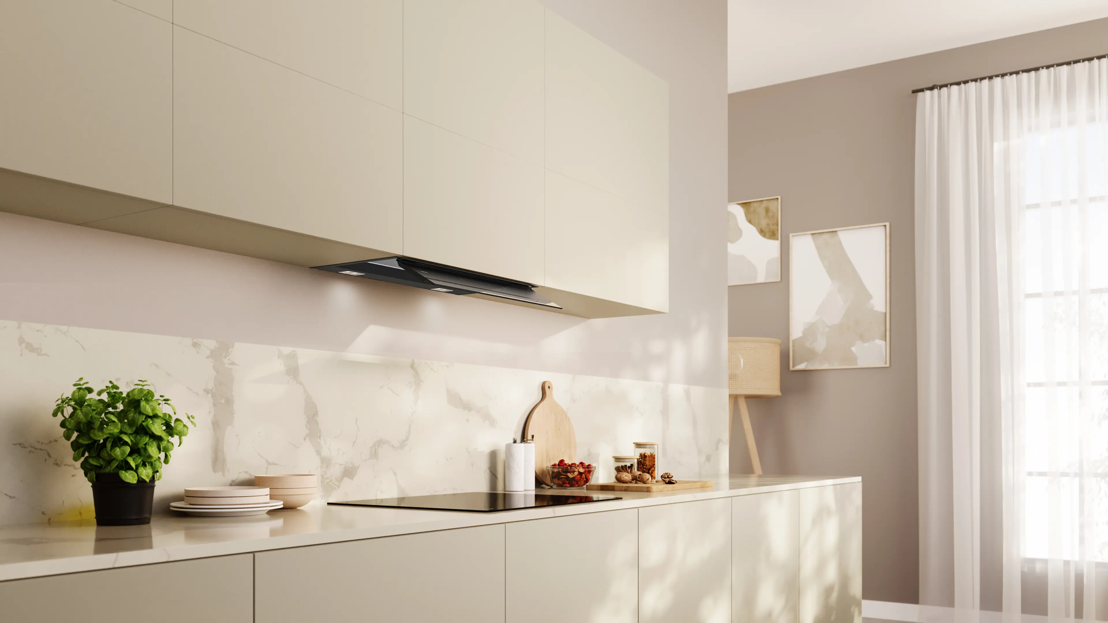 Neff D68XET2S0B - Black Integrated Hood 60cm - 851m³/h Boost - A+ Energy - Image 2