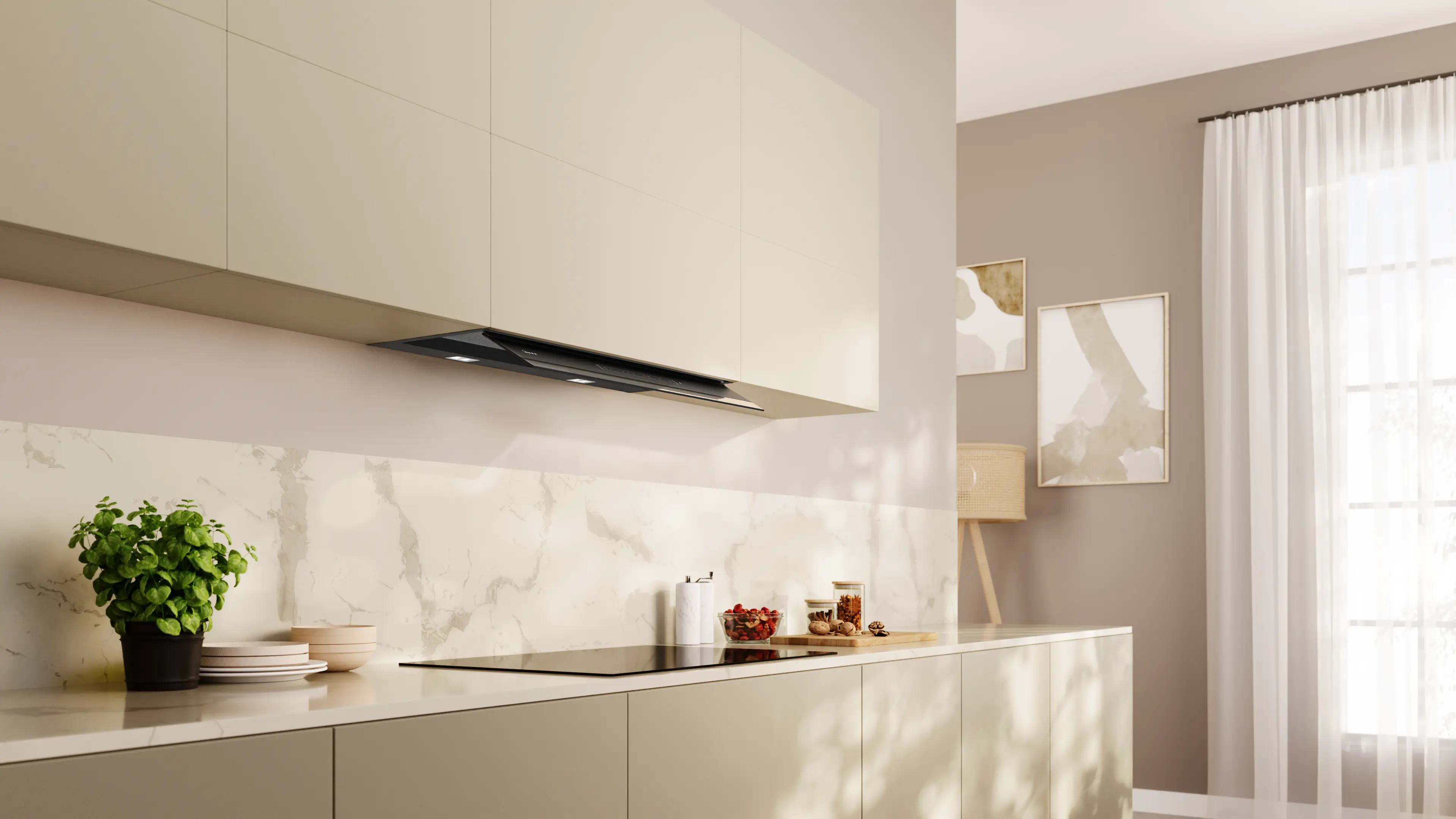 Neff D88XET2S0B - Black Integrated Extractor Hood - 80cm - A+ Energy - Image 2