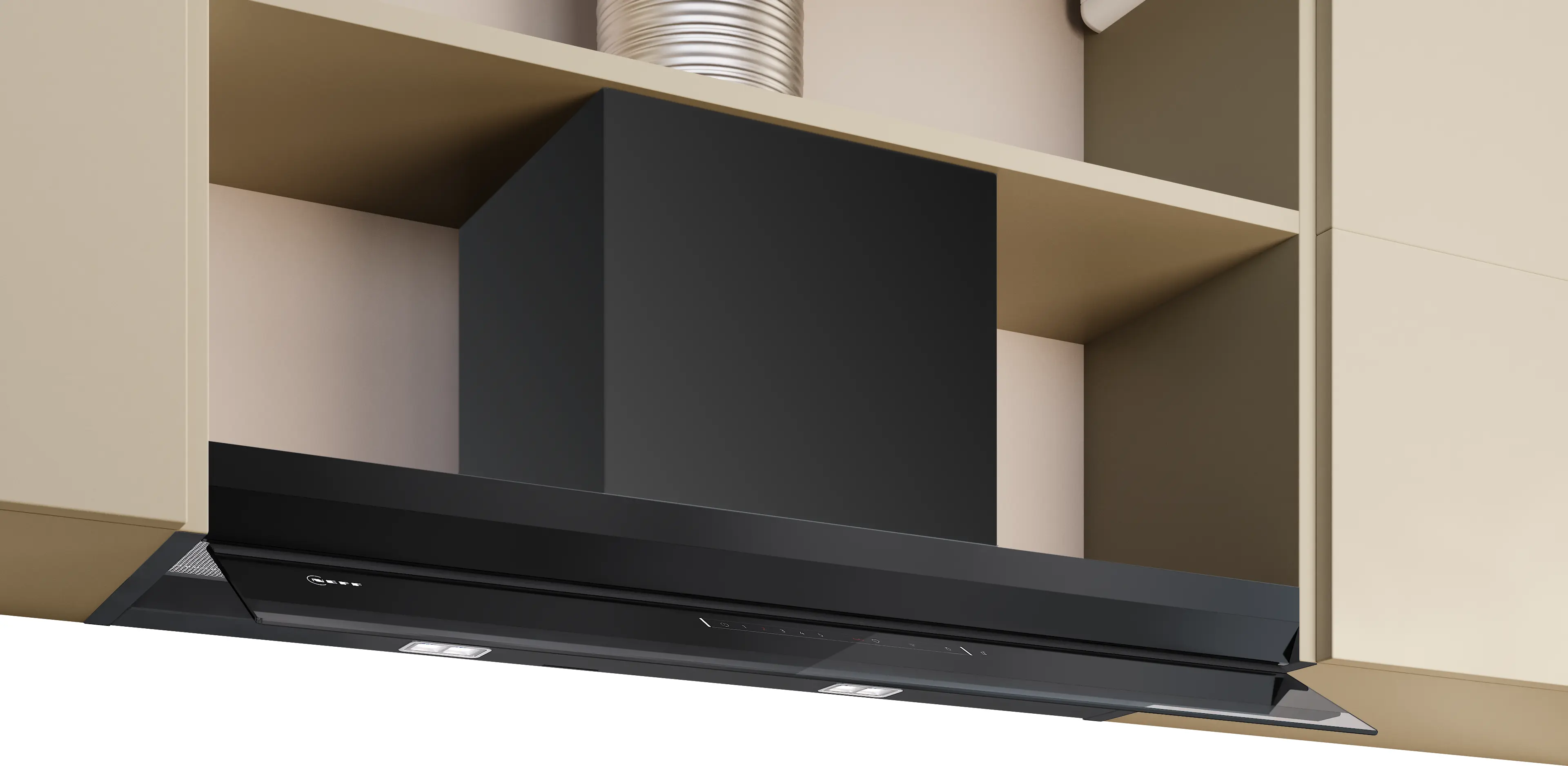 Neff D98XET2S0B - Black Integrated Hood 90cm - 851 m³/h - A+ Energy