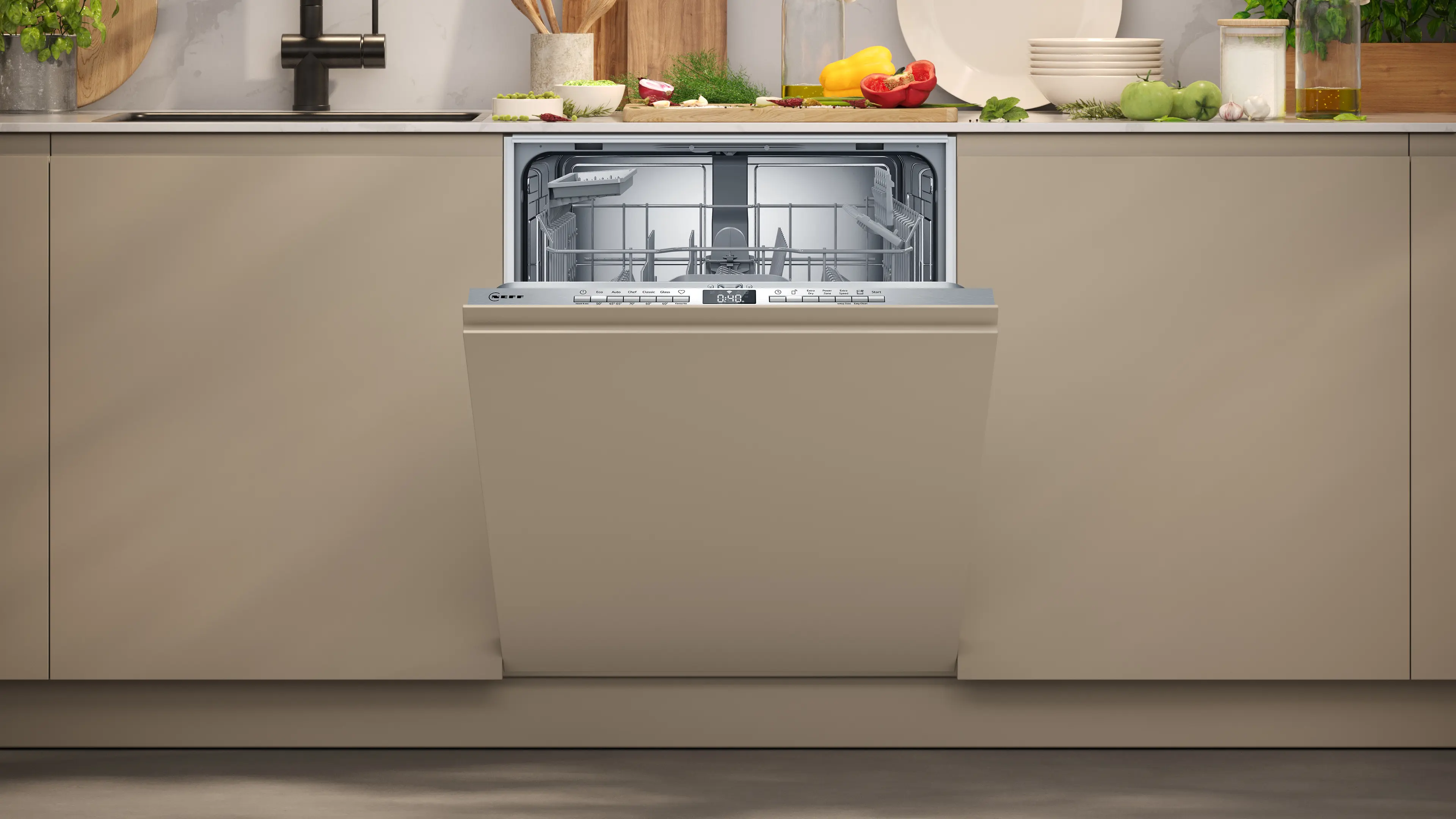 Neff S175HTX14G - Fully Integrated Dishwasher 60cm - Variable Hinge - C Energy - Image 2