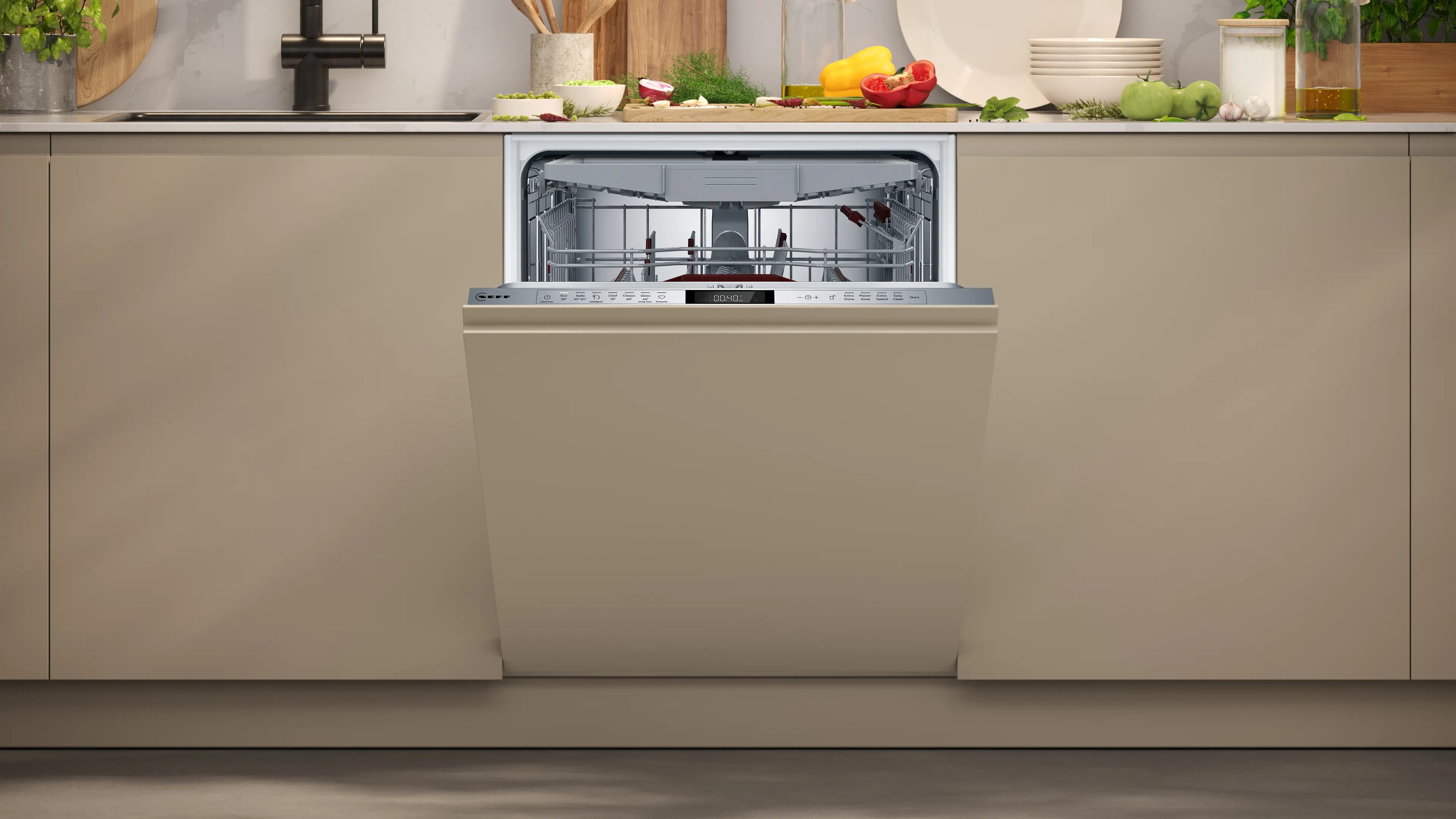 Neff S197ZCX08G - Fully-Integrated Dishwasher 60cm - Variable Hinge & Zeolith Drying - B Energy - Image 2