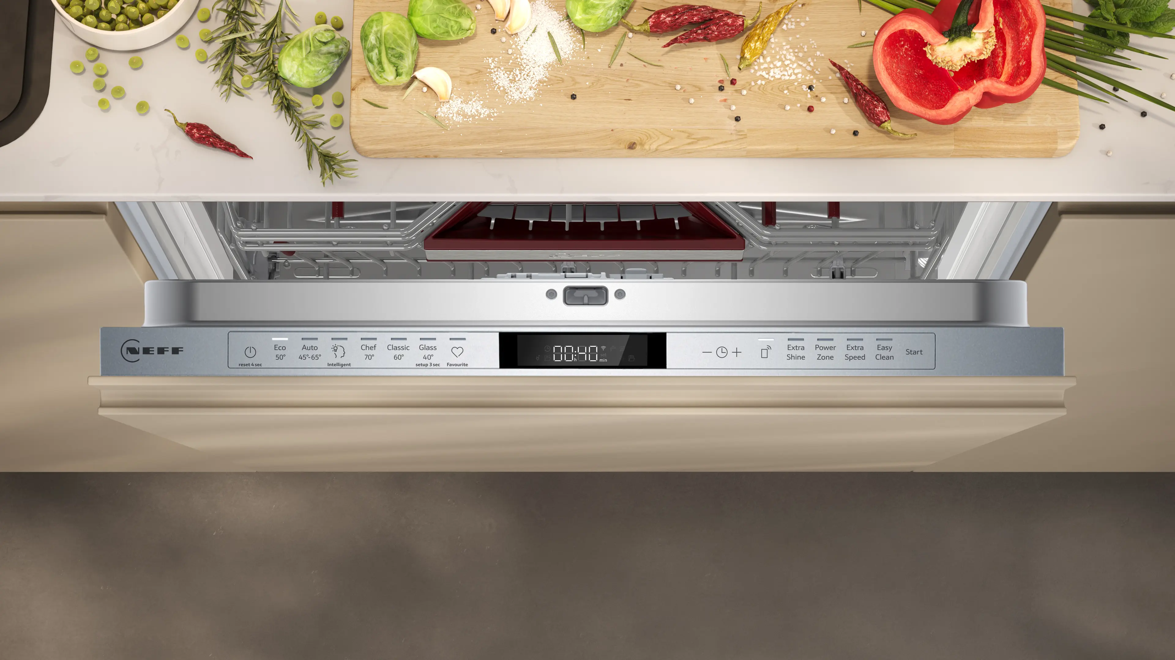 Neff S197ZCX08G - Fully-Integrated Dishwasher 60cm - Variable Hinge & Zeolith Drying - B Energy - Image 3