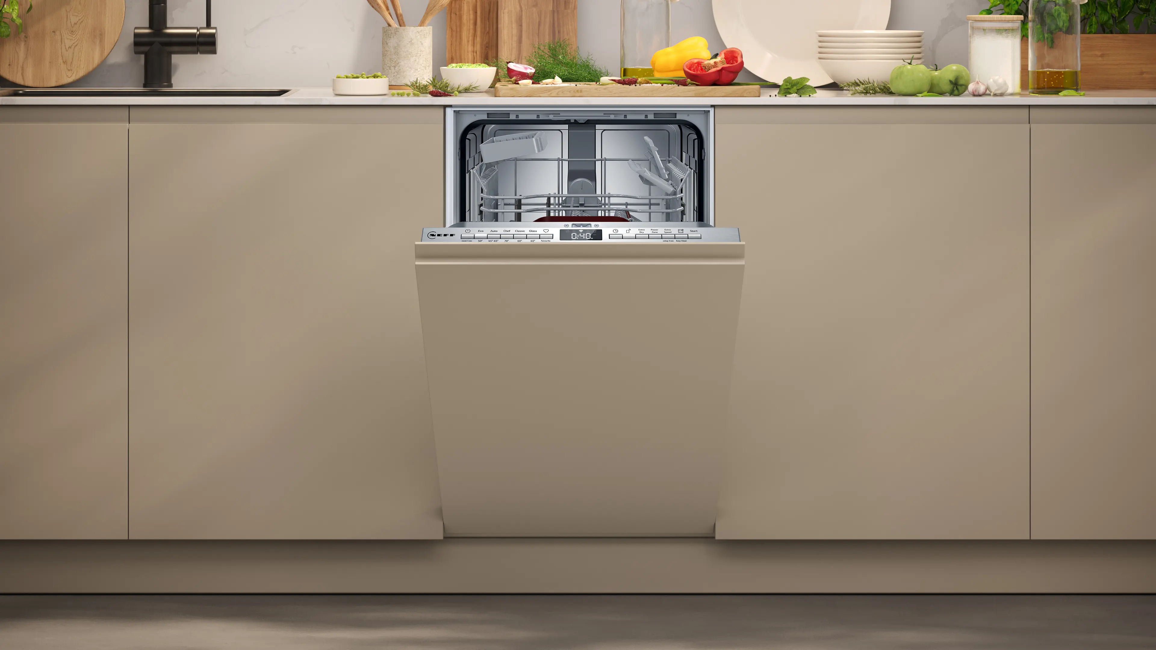 Neff S875HKX32G - Fully-Integrated Slimline Dishwasher - 45cm - D Energy - Image 2