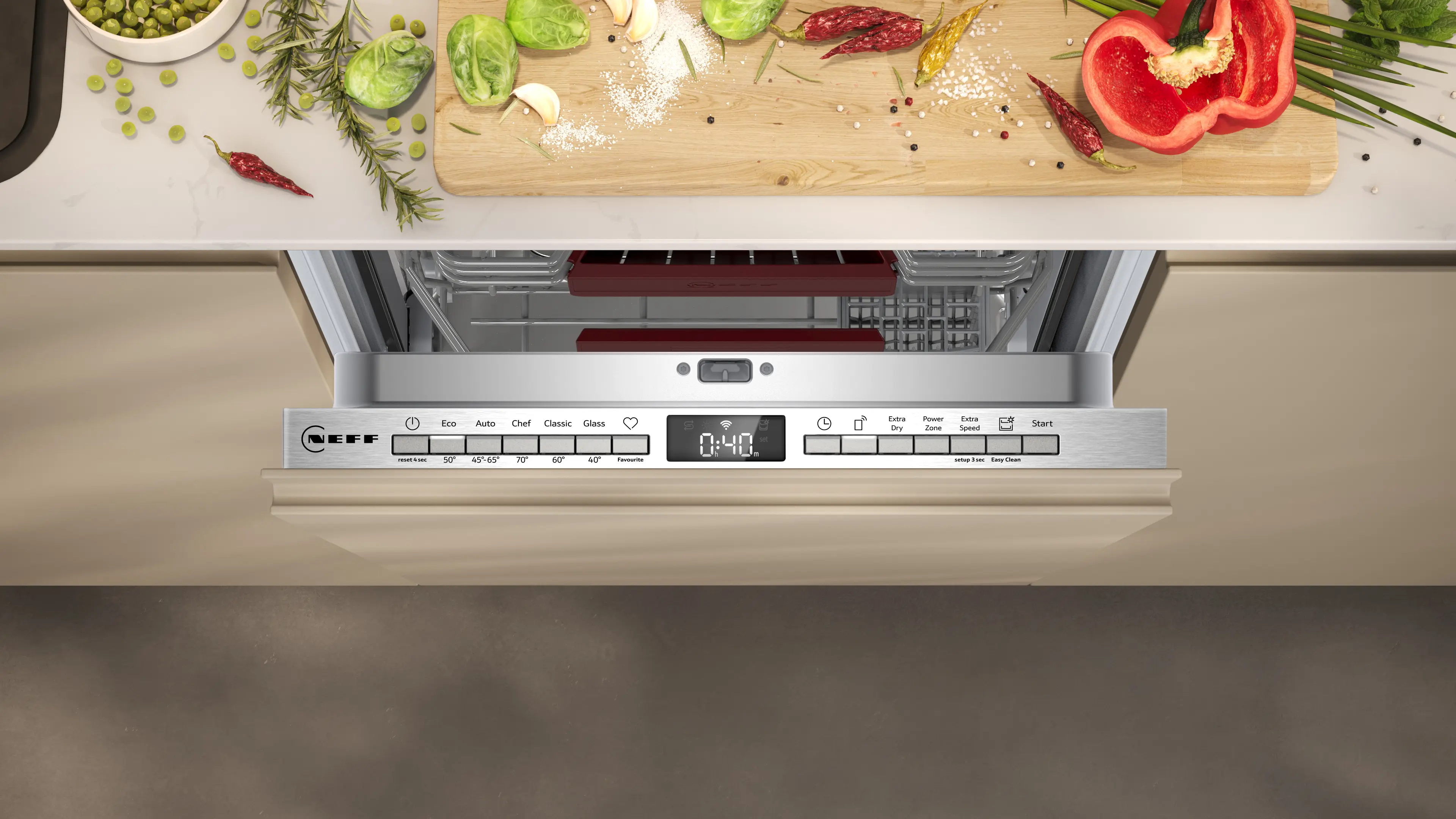Neff S875HKX32G - Fully-Integrated Slimline Dishwasher - 45cm - D Energy - Image 3