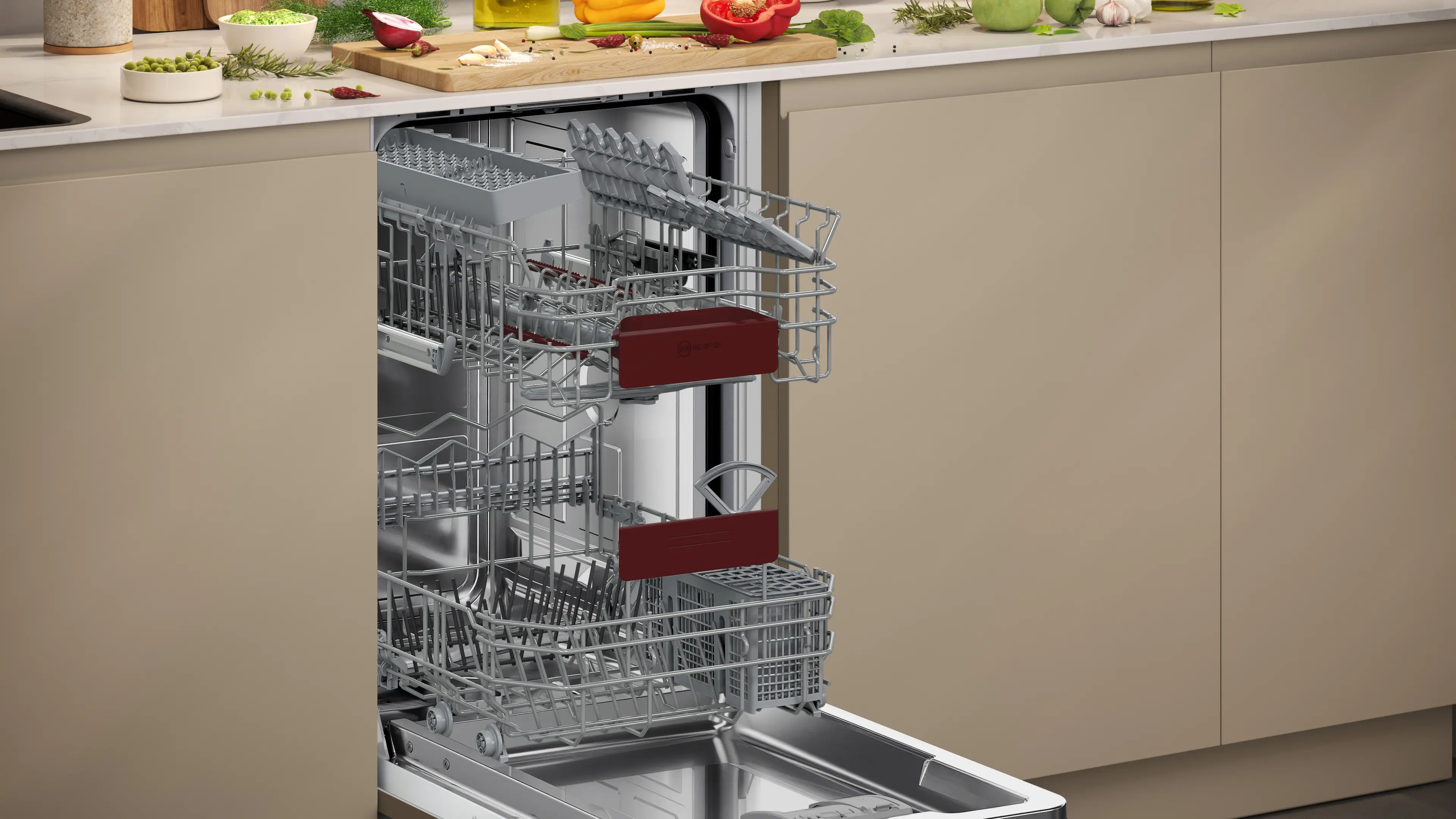 Neff S875HKX32G - Fully-Integrated Slimline Dishwasher - 45cm - D Energy - Image 6